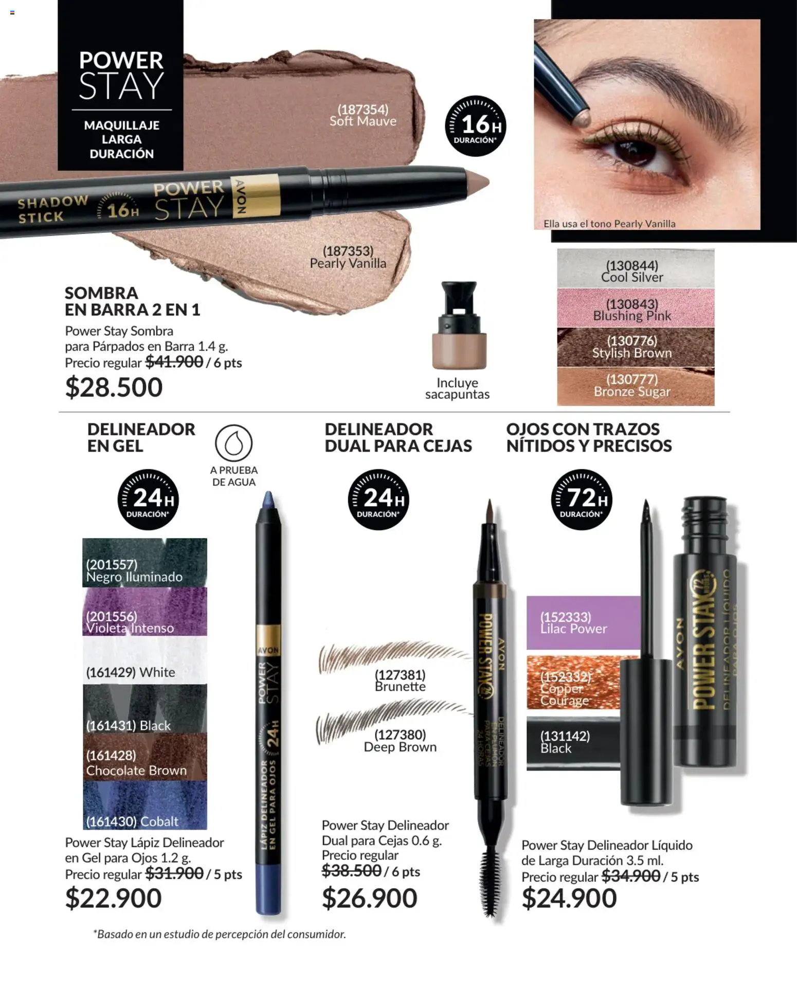 Avon revista - valida desde el 01.04.2026 | Página: 55 | Productos: Sacapuntas, Sombra, Delineador, Chocolate
