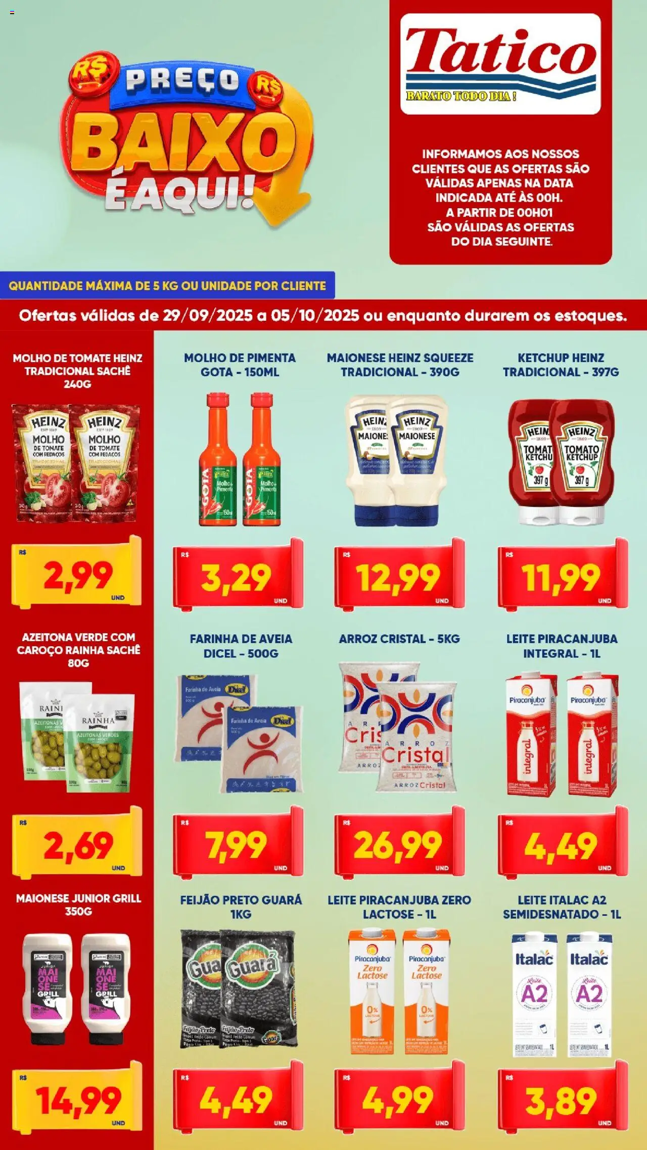 Tatico Folheto - válido de 29.09.2025 | Página: 3 | Produtos: Grill, Molho de tomate, Ketchup, Aveia