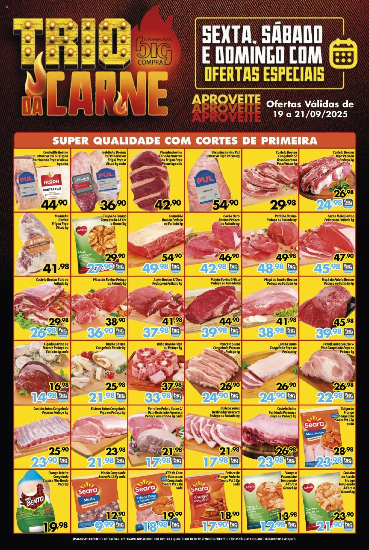 Big Compra Folheto - válido de 19.09.2025 | Página: 1 | Produtos: Contra filé, Fraldinha, Picanha, Frango