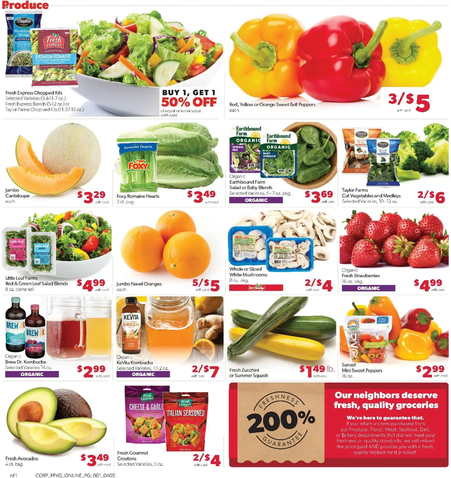Family Fare Weekly Ad - MI - valid from 05.04.2026 | Page: 5 | Products: Mushrooms, Zucchini, Vegetables, Bag