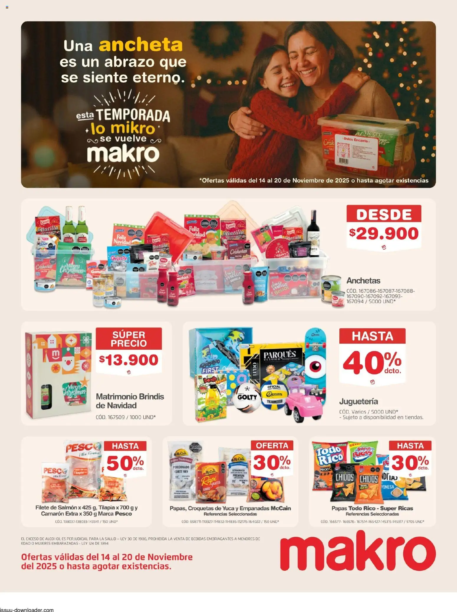 Makro revista - valida desde el 14.11.2025 | Página: 1 | Productos: Ducha Bidet, Yuca, Plátano, Tintura
