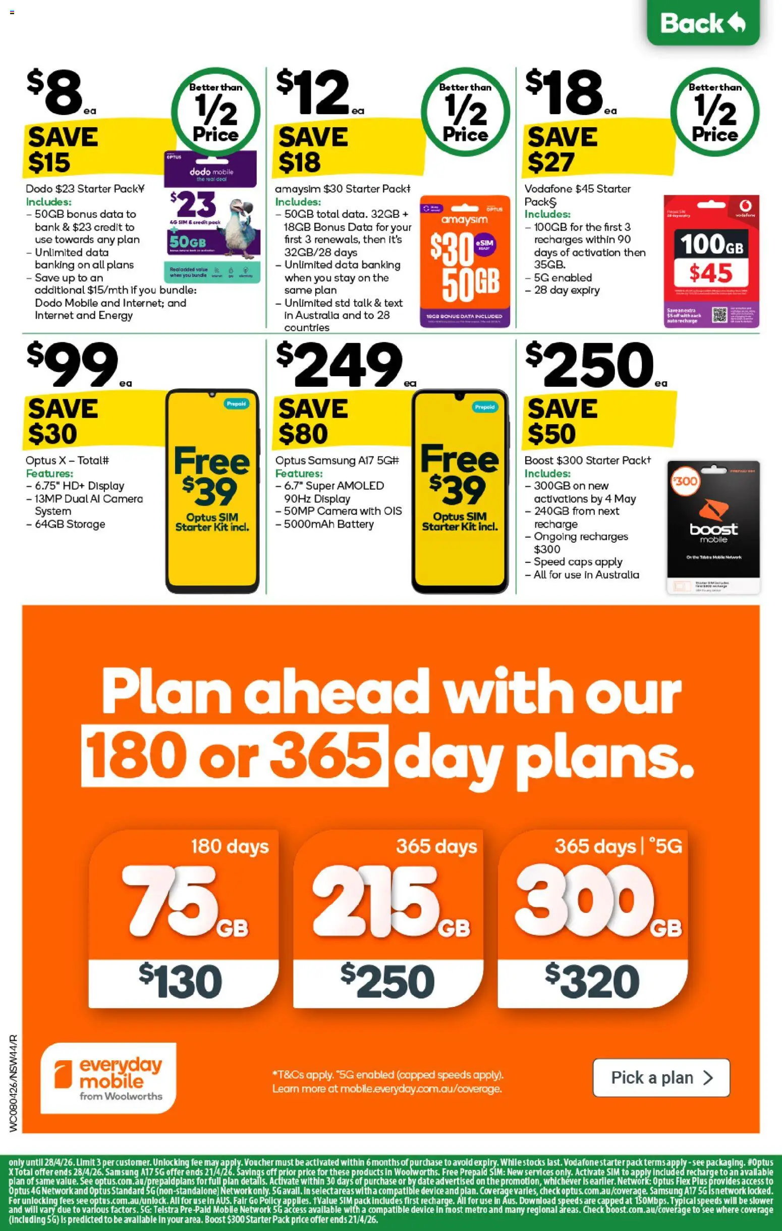 Woolworths catalogue - valid from 08.04.2026 | Page: 44 | Products: Battery, Date, Device, Camera