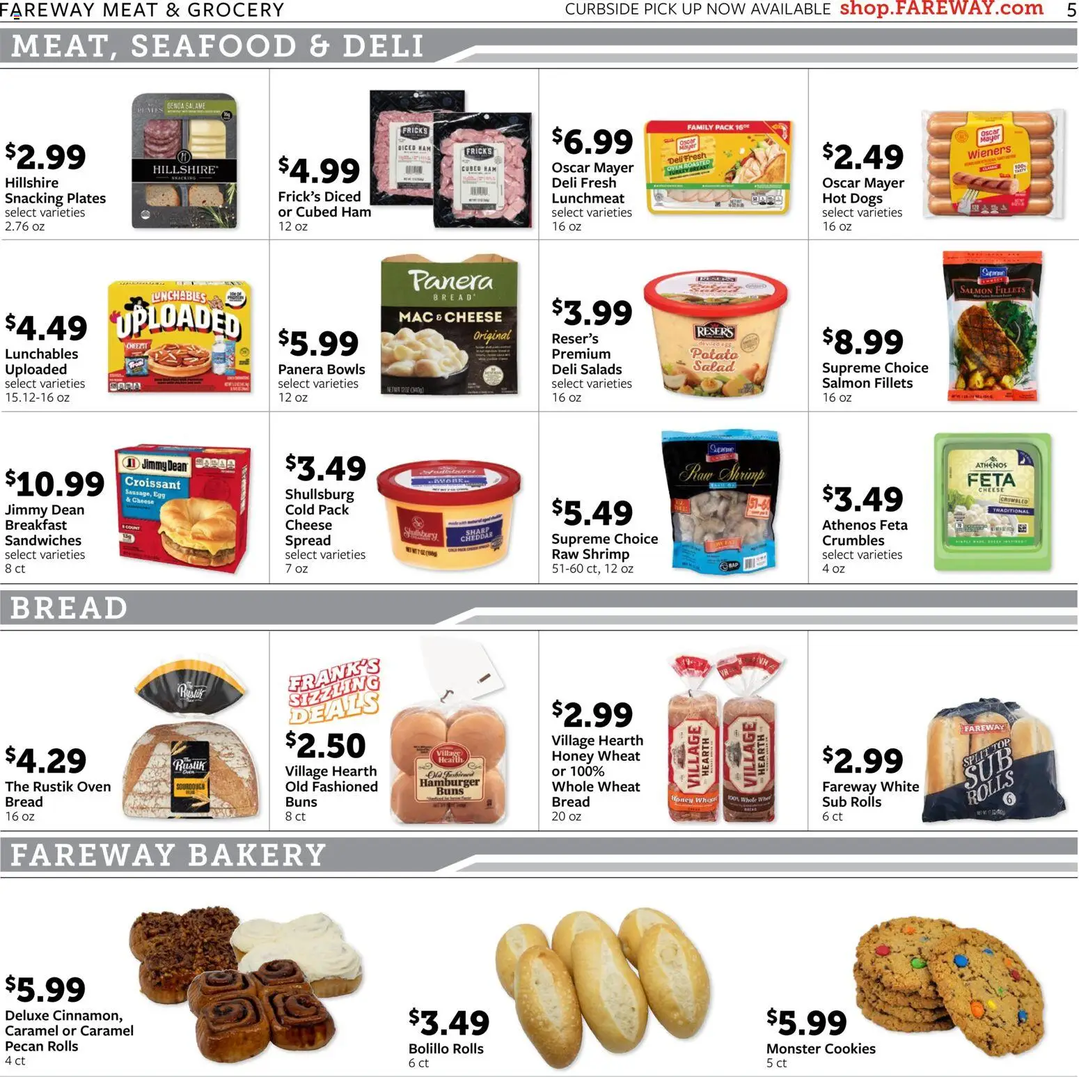 Fareway Weekly Ad - valid from 06.04.2026 | Page: 5 | Products: Ham, Cookies, Salad, Seafood