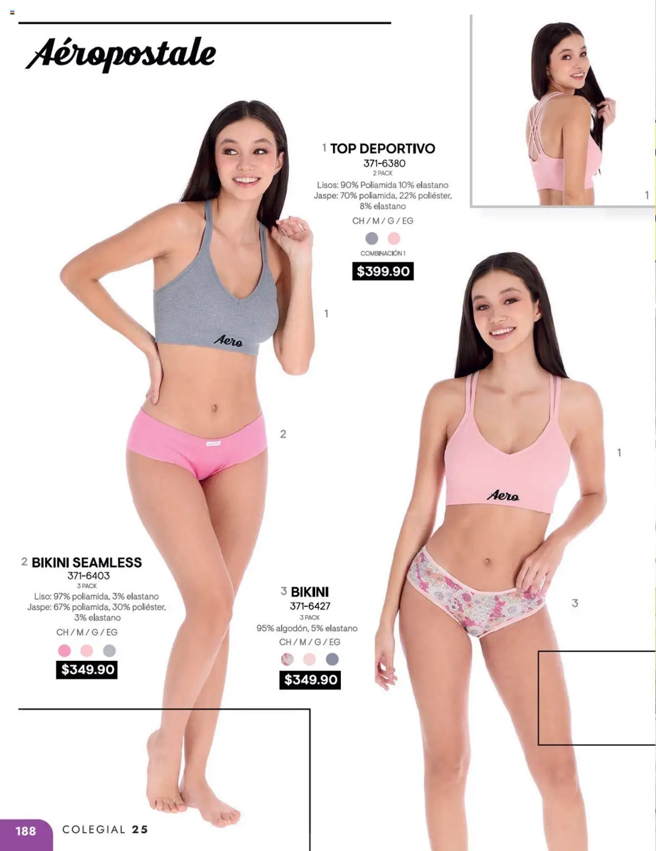 Nuevas ofertas de Andrea válidas en toda la República Mexicana desde el 25.05.2025. ¡Encuentra las mejores ofertas en Andrea catálogo Colegial ! | Página: 188 | Productos: Top, Bikini