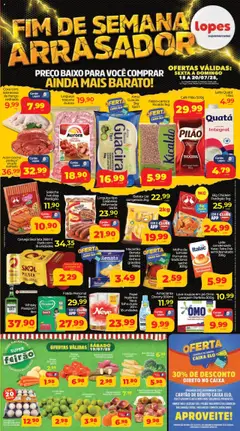 Lopes Supermercados -Ofertas Fim de semana Arrasador - Pré-Visualização do folheto da loja Lopes Supermercados, válido de 18.07.2025