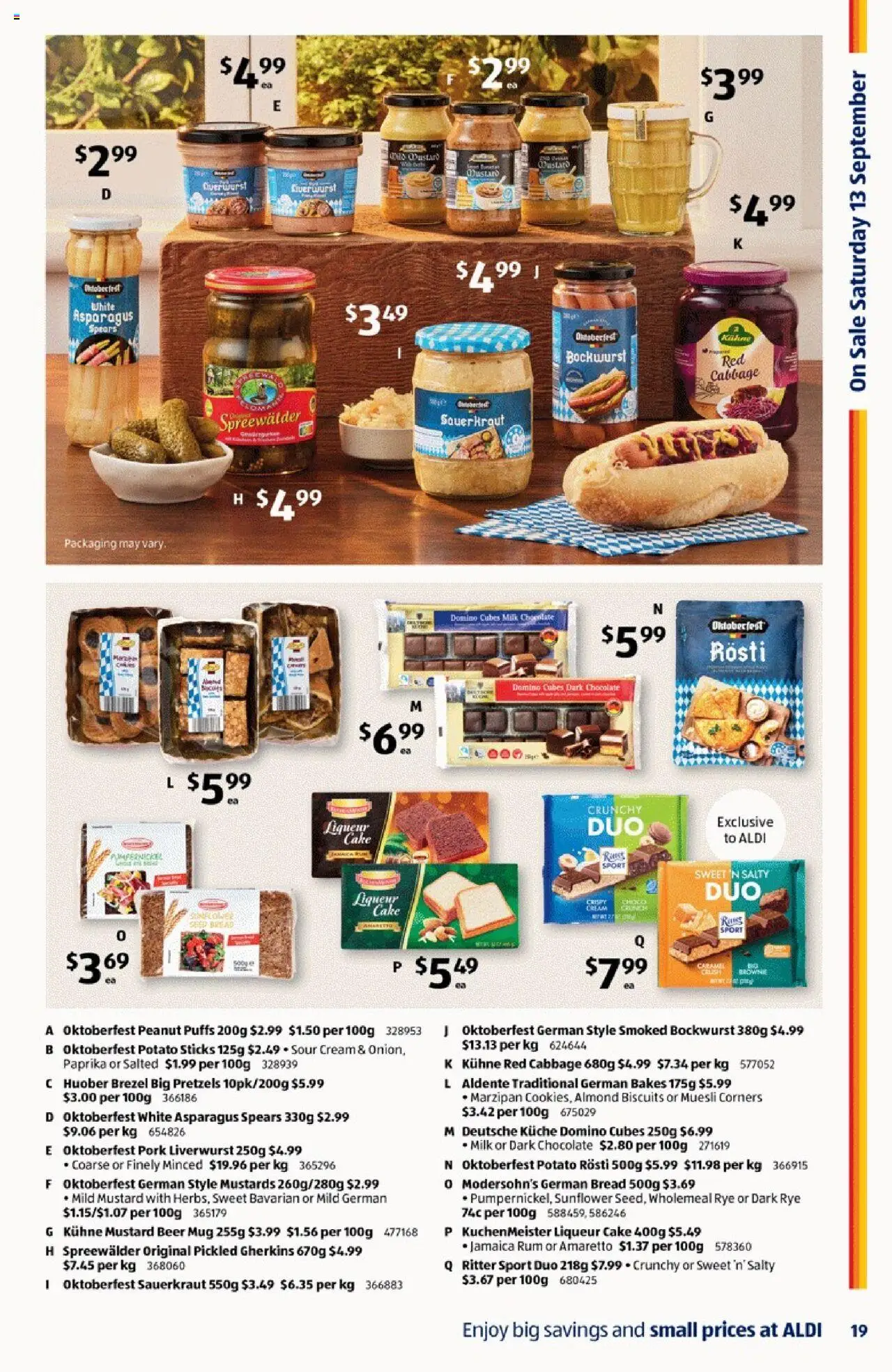 Aldi catalogue - valid from 10.09.2025 | Page: 19 | Products: Milk, Pork, Pretzels, Rye