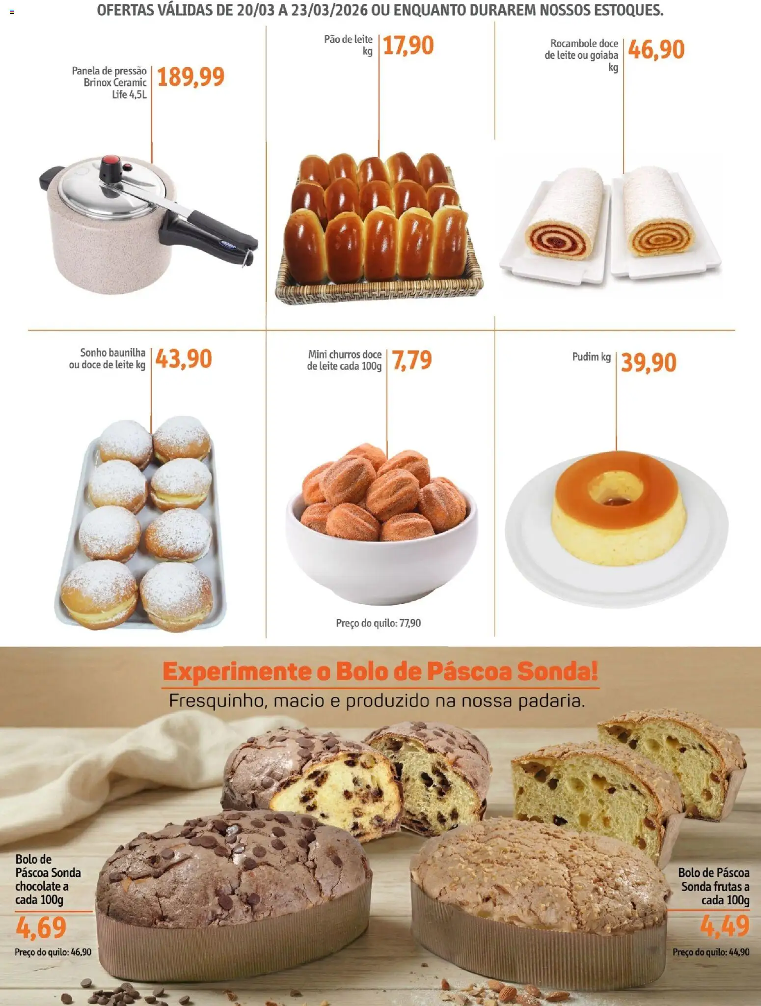 Sonda Folheto - válido de 20.03.2026 | Página: 4 | Produtos: Goiaba, Panela de pressão, Chocolate, Bolo