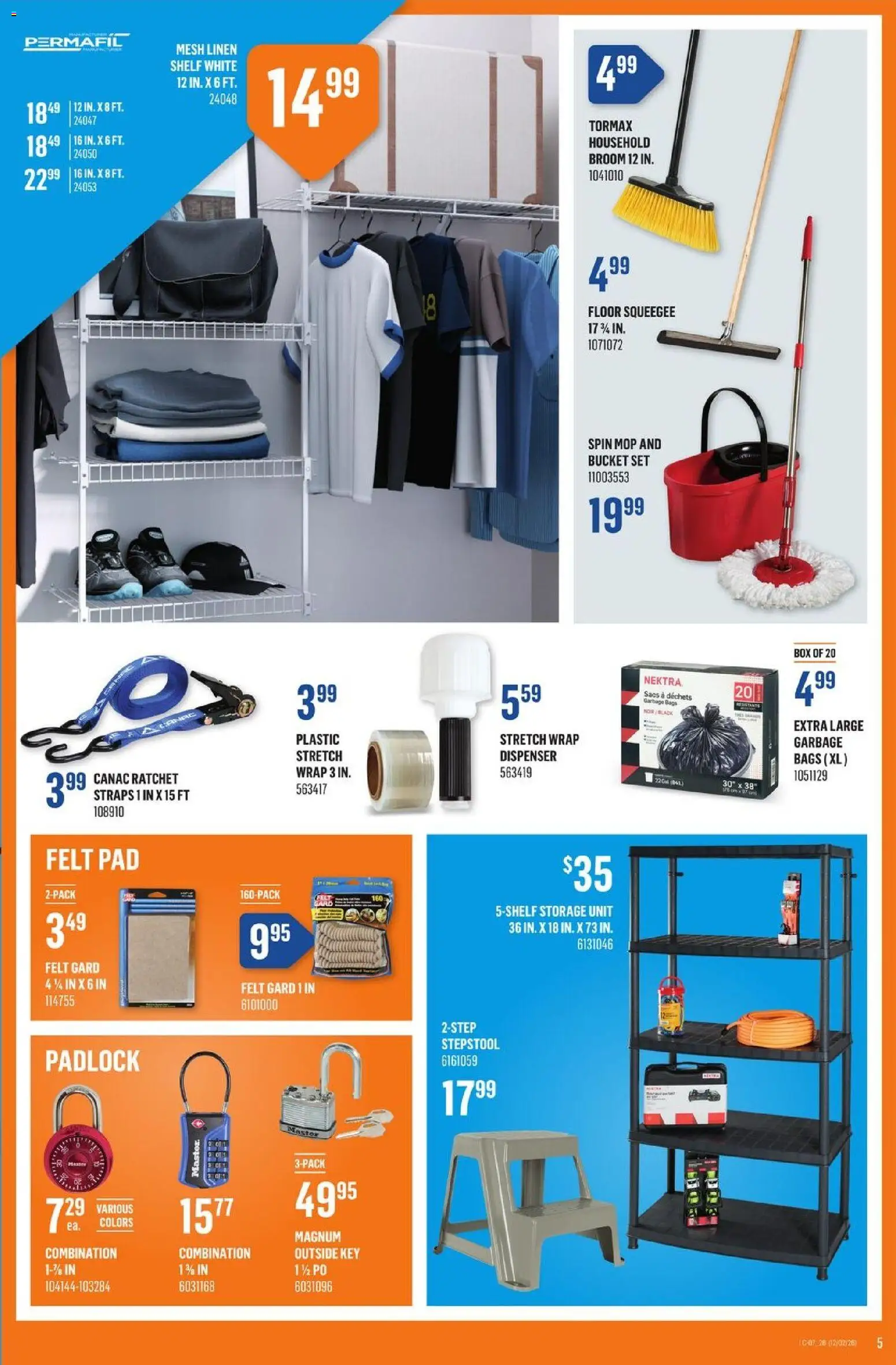 Canac flyer valid from 12.02.2026 | Page: 5 | Products: Shelf, Box