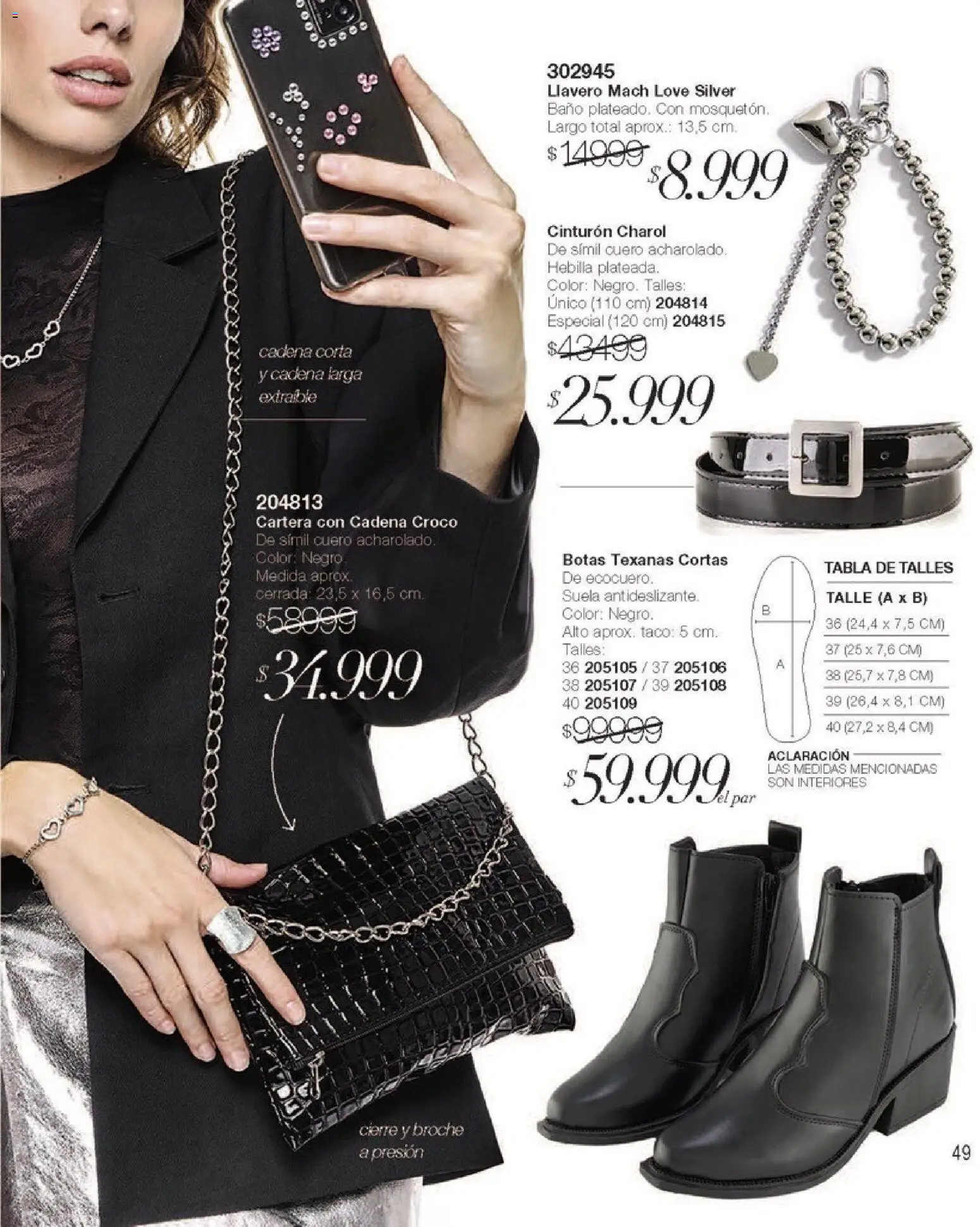 Violetta catálogo │ válido desde el 01.05.2026 | Página: 49 | Productos: Hebilla, Cadena, Botas, Cinturón