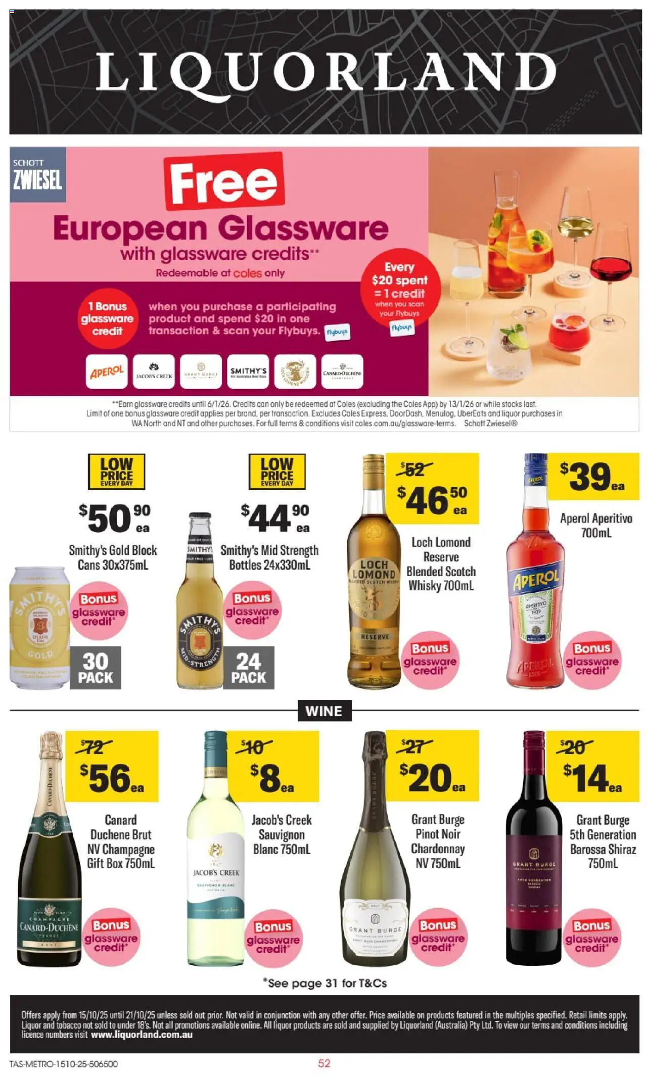 Liquorland catalogue - valid from 15.10.2025 | Page: 1 | Products: Box, Glassware, Wine, Scotch