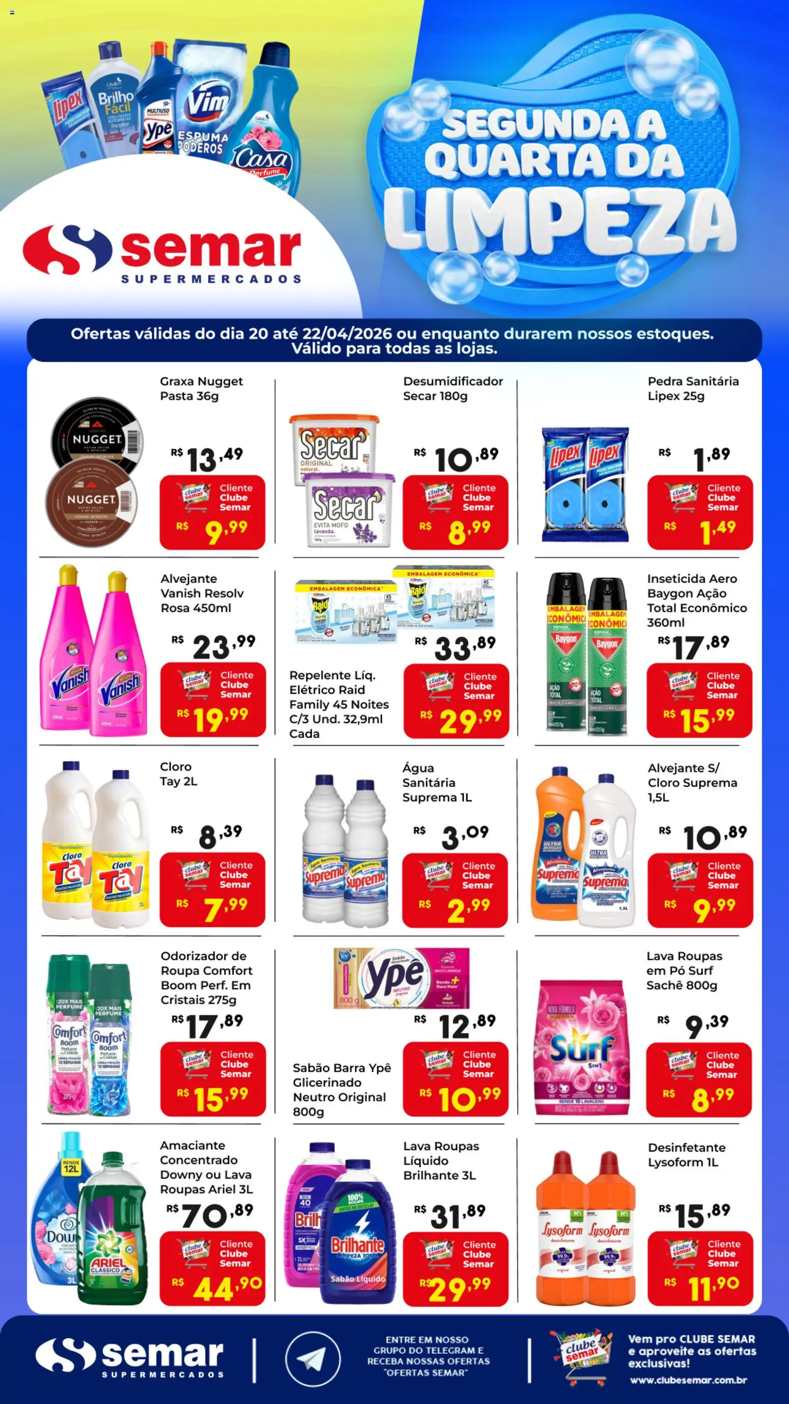 Semar Supermercado Folheto - válido de 20.04.2026 | Página: 2 | Produtos: Perfume, Cloro, Graxa, Vanish