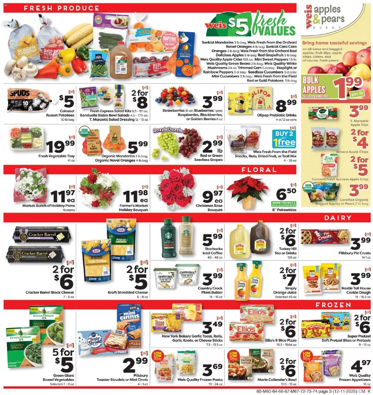 Weis Weekly Circular - PA - valid from 11.12.2025 | Page: 3 | Products: Toaster, Berries, Pizza, Strawberries
