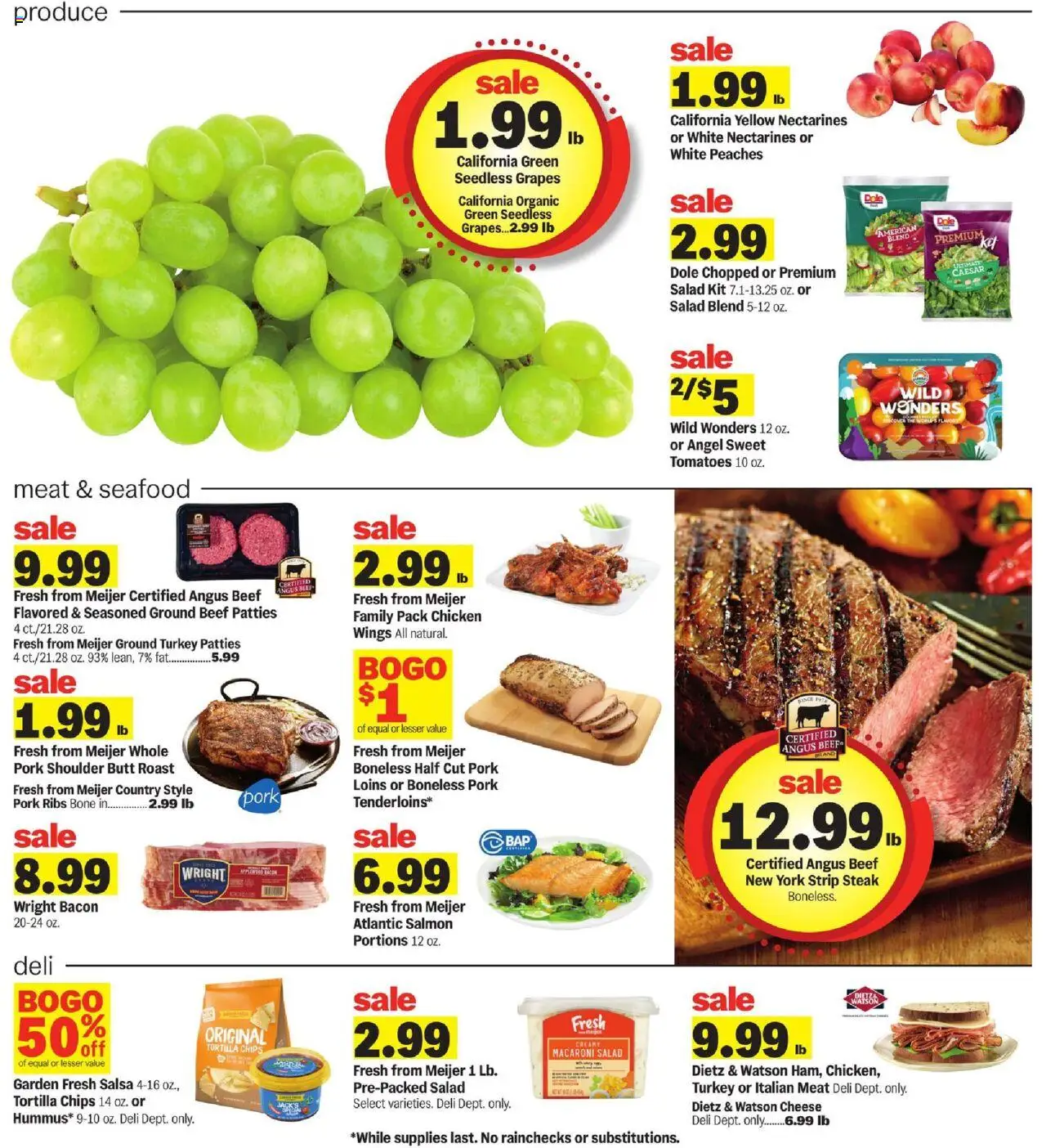 Meijer Weekly Ad - valid from 24.08.2025 | Page: 2 | Products: Pork, Beef, Chips, Seafood