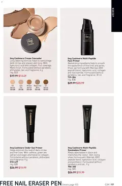 Preview of fmg Cashmere Cream Concealer, Long-wearing formula helps to camouflage dark circles and uneven skin tone. With hyaluronic acid and collagen. Full coverage. Matte finish. Formulated without parabens, phthalates, talc and fragrance. 6 g from shop Avon valid from 20.11.2025 | Page: 117