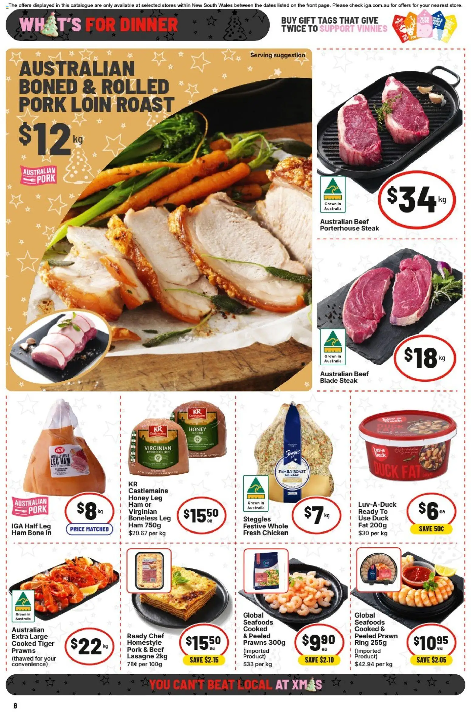 IGA catalogue - valid from 17.12.2025 | Page: 11 | Products: Honey, Pork, Prawns, Steak