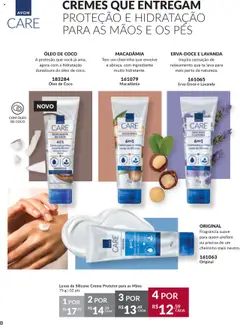 Avon Folheto - válido de 13.08.2025 | Página: 8 | Produtos: Macadâmia, Creme, Luvas, Óleo de coco