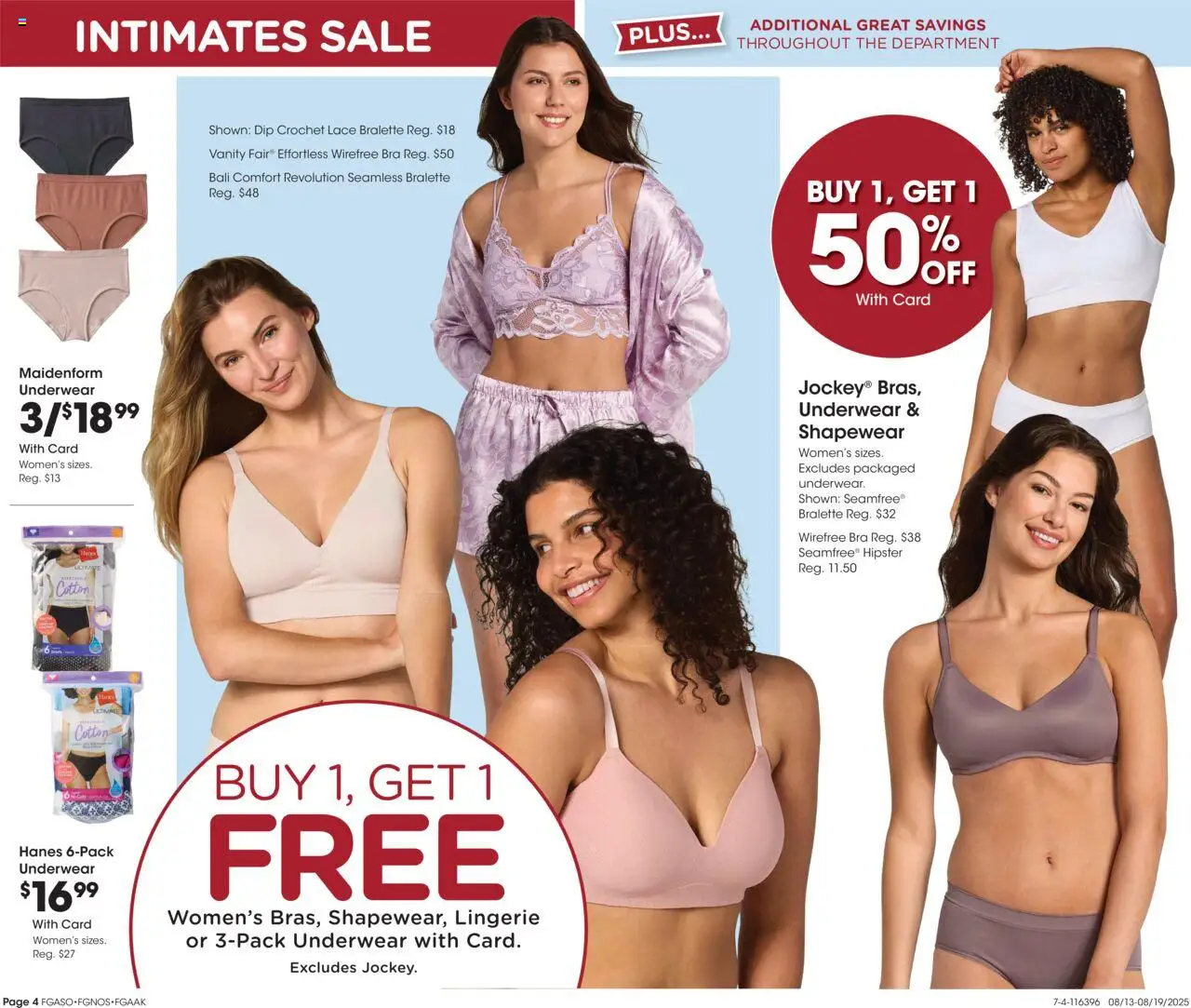 Fred Meyer Home & Apparel - valid from 13.08.2025 | Page: 4 | Products: Crochet, Underwear, Bra