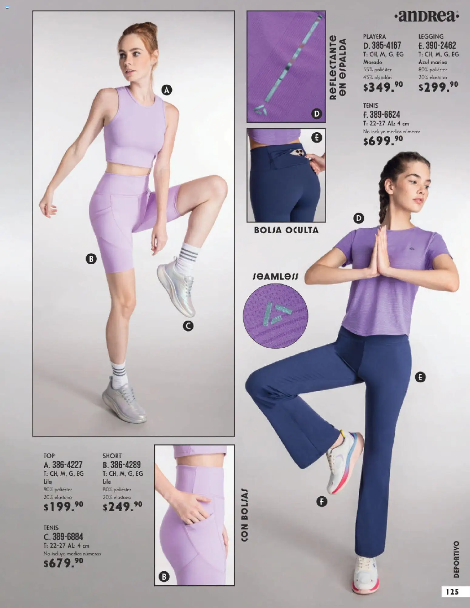 Nuevas ofertas de Andrea válidas en toda la República Mexicana desde el 25.01.2026. ¡Encuentra las mejores ofertas en Andrea catálogo Vestir! | Página: 125 | Productos: Tenis, Bolsa, Algodón, Playera