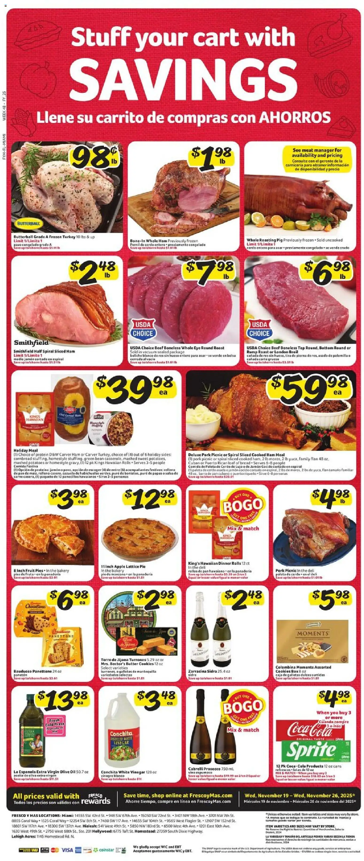 Fresco y Más Weekly Ad - valid from 19.11.2025 | Page: 7 | Products: Bakery, Beef, Cookies, Potatoes