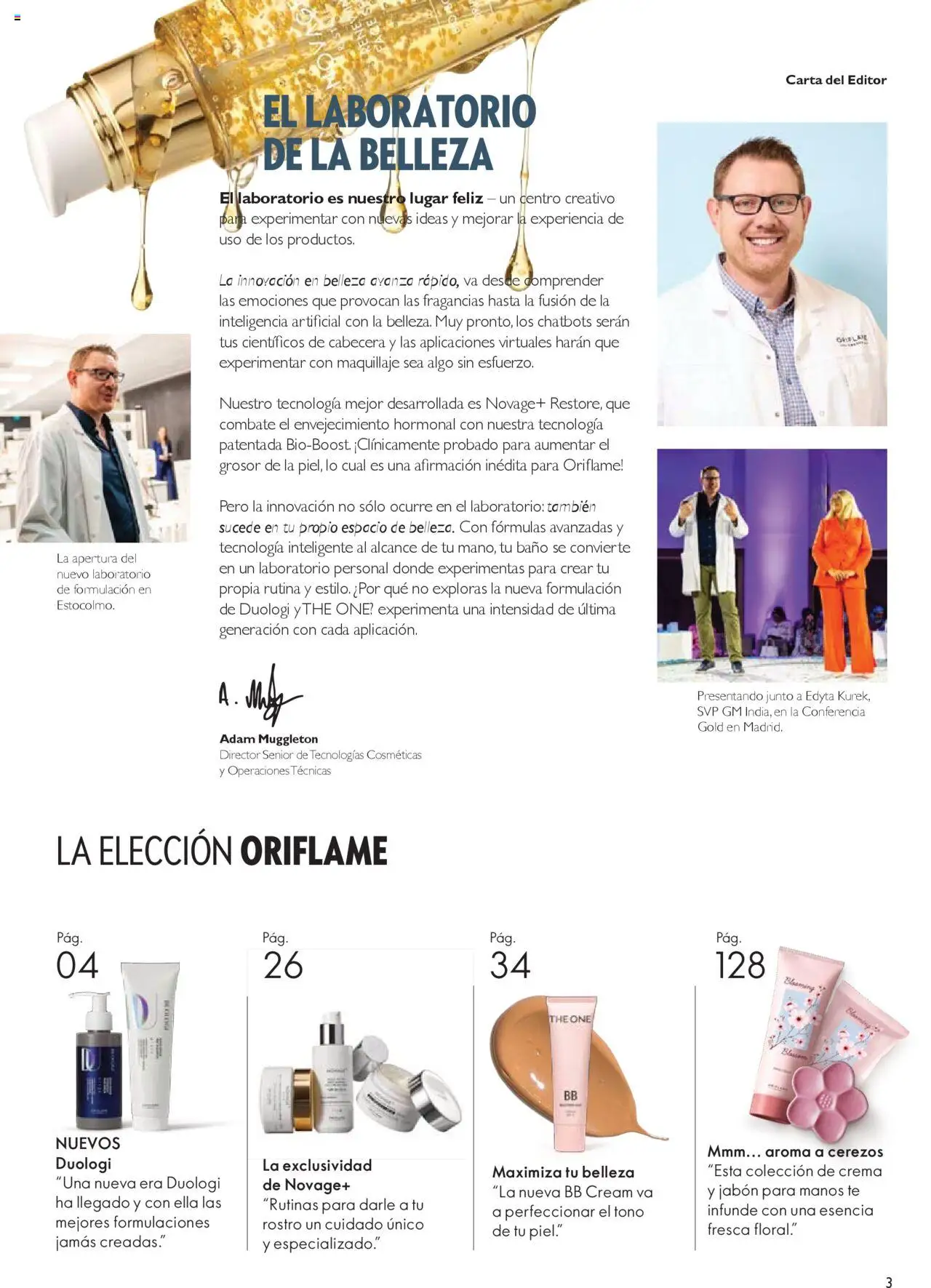 Oriflame revista - valida desde el 04.10.2025 | Página: 3 | Productos: Té, Crema, Baño, Maquillaje