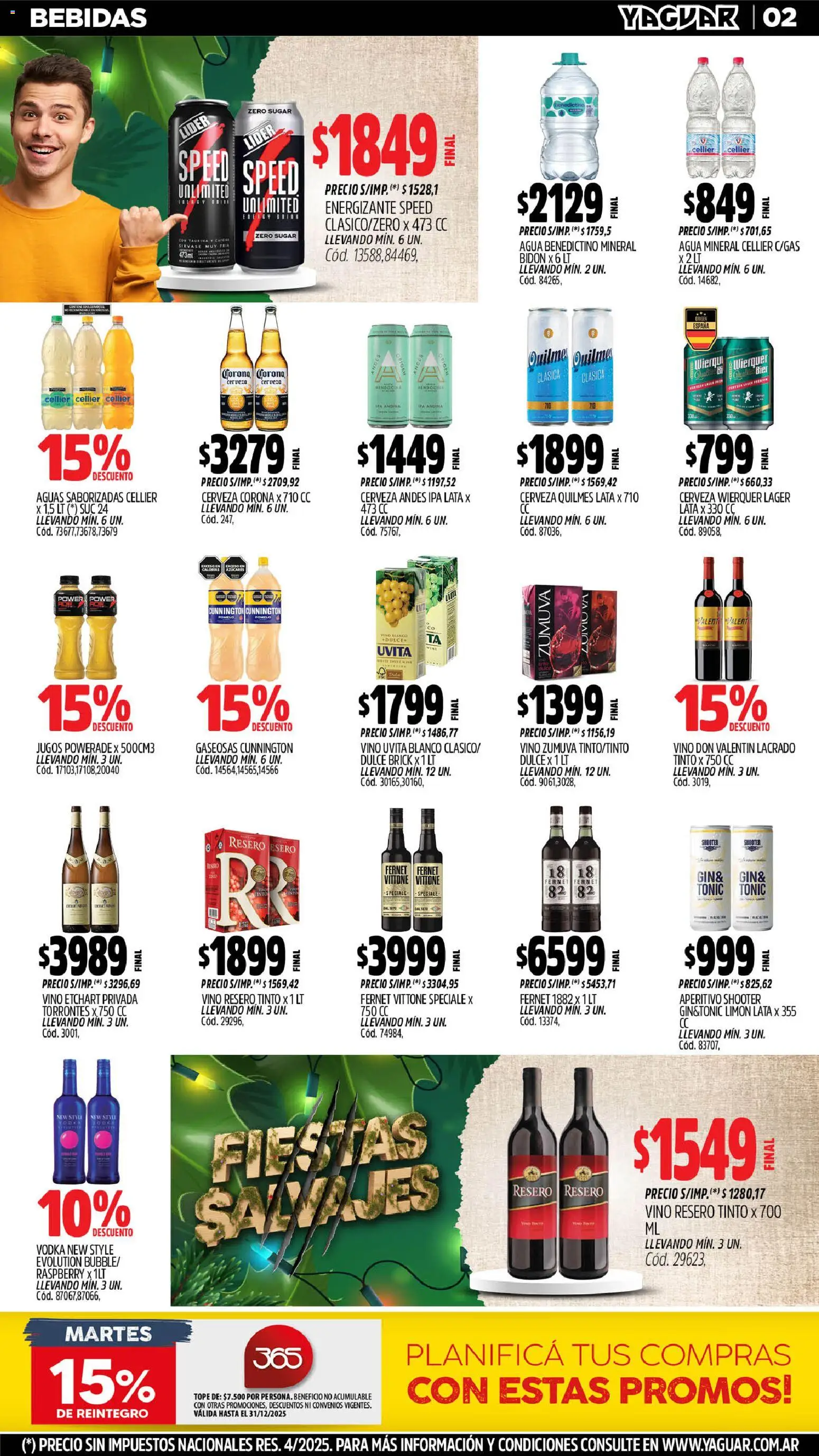Yaguar catálogo │ válido desde el 01.12.2025 | Página: 2 | Productos: Bidón, Limón, Vino, Cerveza