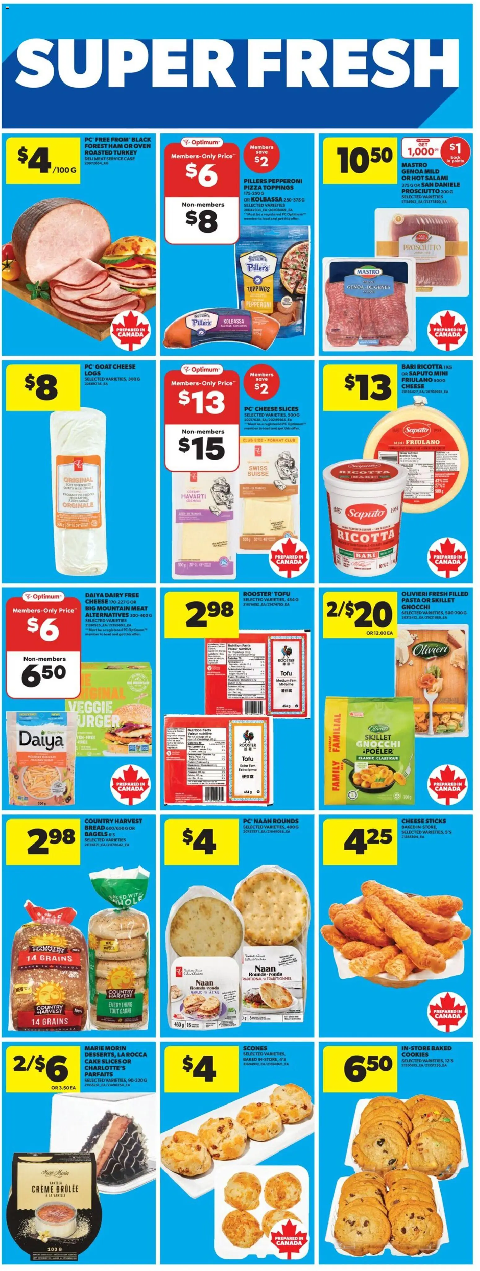 Real Canadian Superstore flyer valid from 15.01.2026 | Page: 10 | Products: Pasta, Cheese, Ham, Pizza