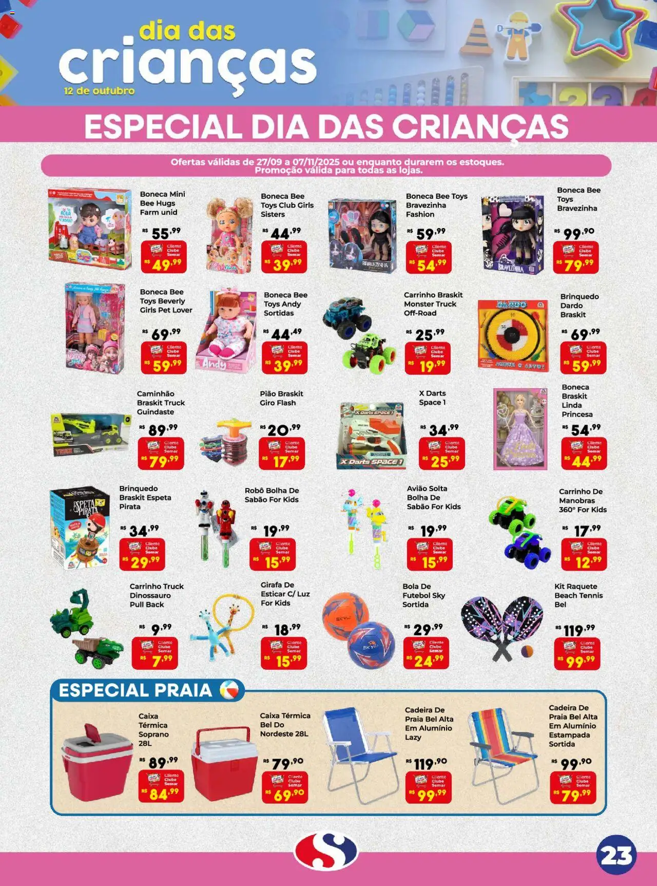 Semar Supermercado Folheto - válido de 27.09.2025 | Página: 23 | Produtos: Robô, Caixa térmica, Carrinho, Monster