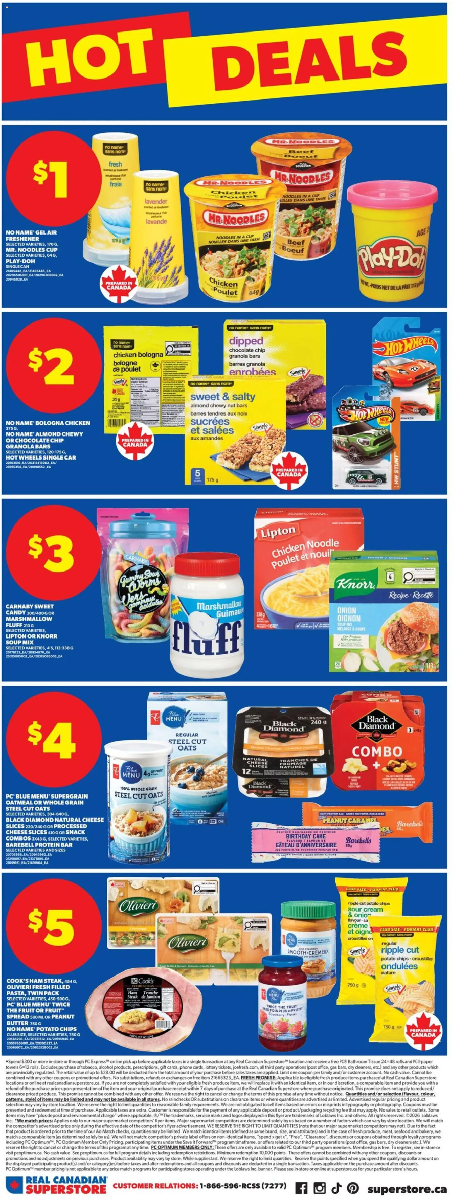 Real Canadian Superstore flyer valid from 26.02.2026 | Page: 4 | Products: Beef, Chips, Phone, Chicken