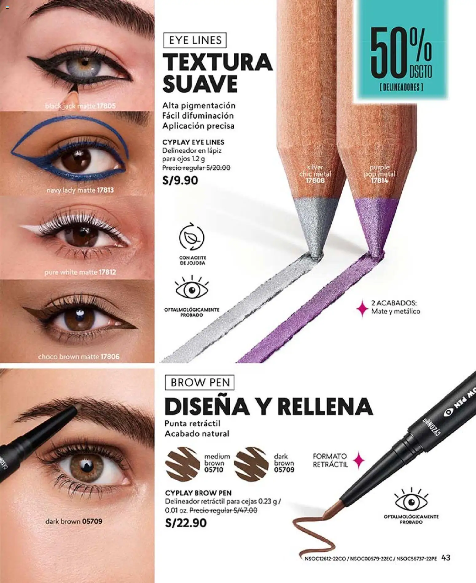 Catálogo CyZone válido desde 14.03.2026 | Página: 43 | Productos: Delineador, Aceite