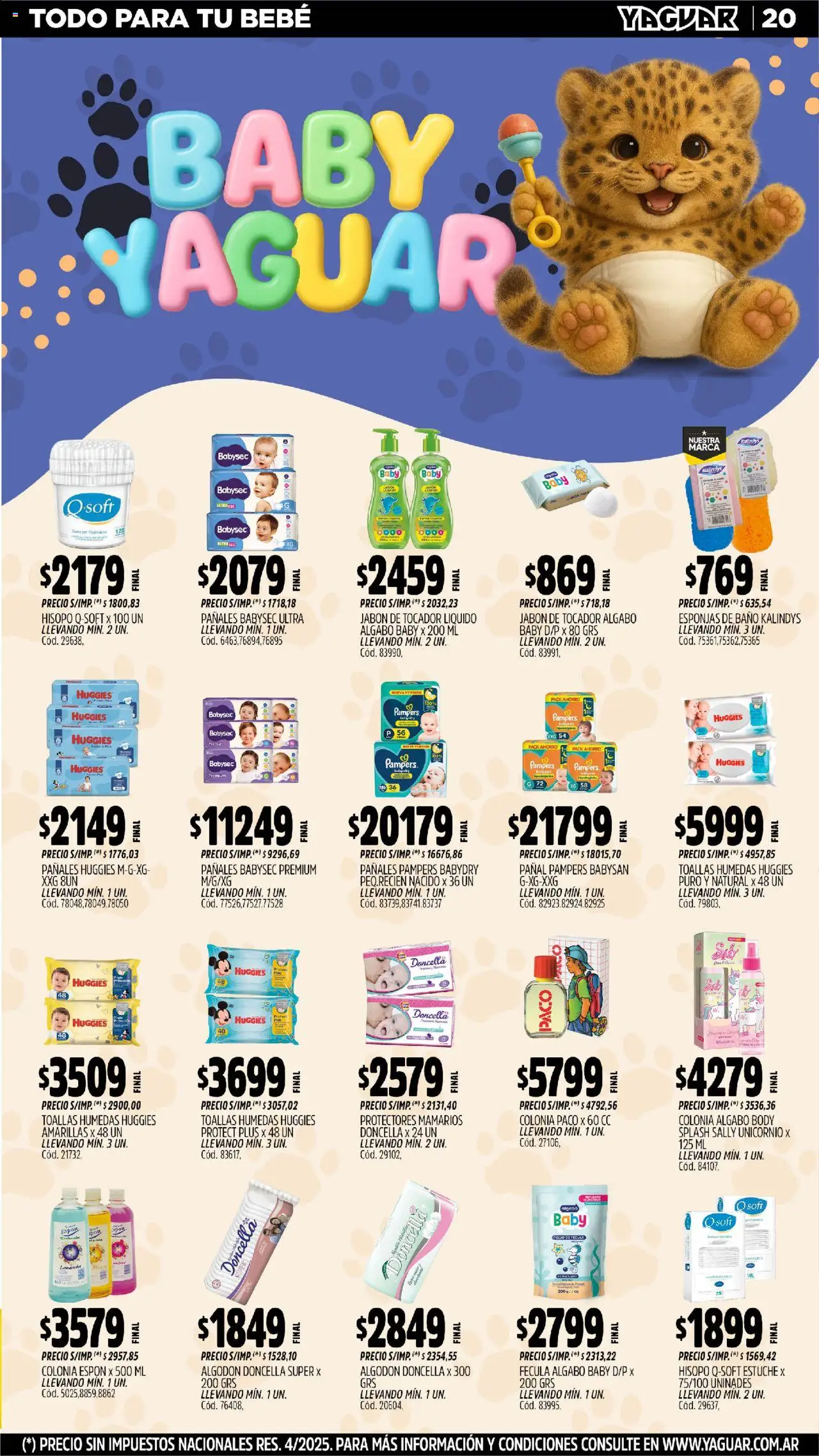 Yaguar - José C. Paz │ válido desde el 20.10.2025 | Página: 19 | Productos: Body, Toallas, Baño, Estuche