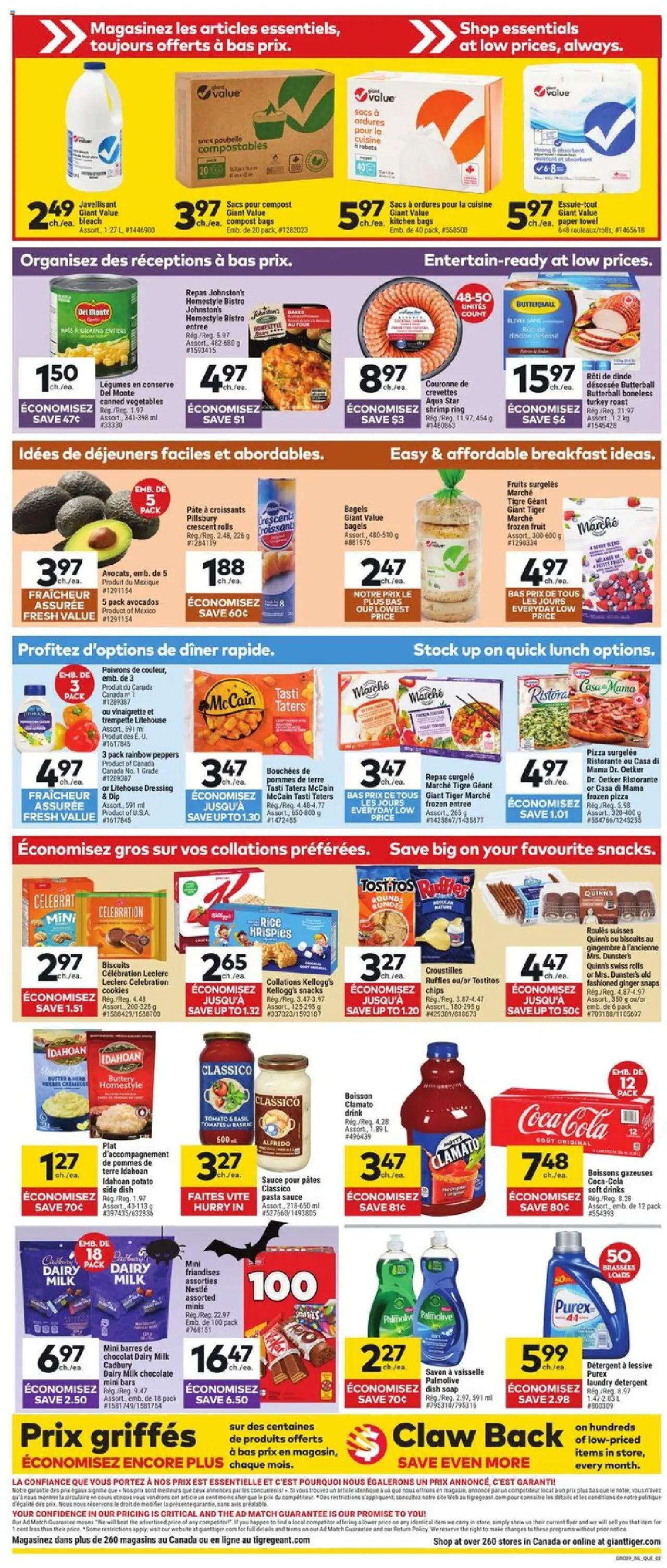 Giant Tiger flyer valid from 01.10.2025 | Page: 2 | Products: Rice, Pasta, Turkey, Detergent