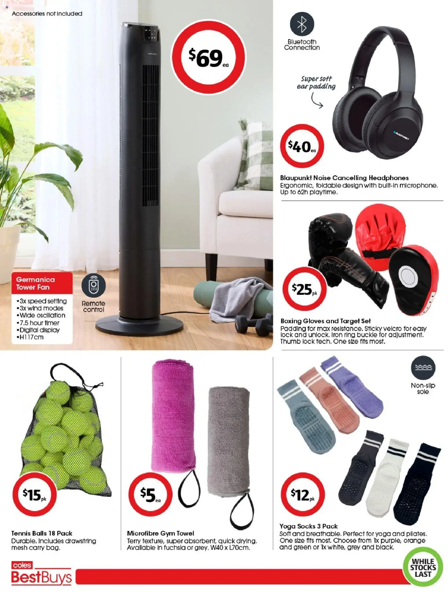 Coles catalogue - valid from 07.11.2025 | Page: 2 | Products: Accessories, Gloves, Headphones, Fan