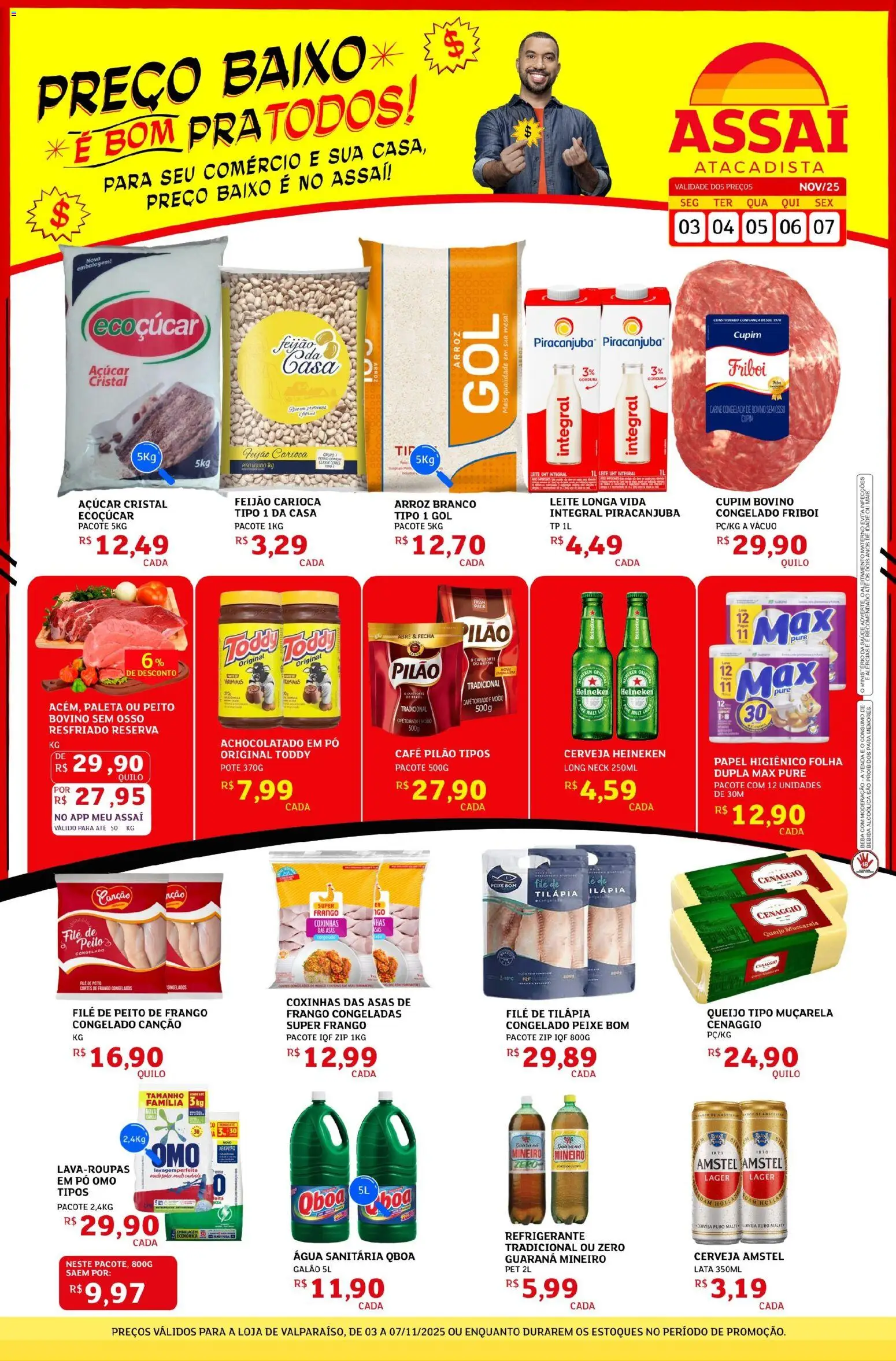 Assaí Atacadista Folheto - válido de 03.11.2025 | Página: 1 | Produtos: Pó, Guaraná, Baixo, Bebida