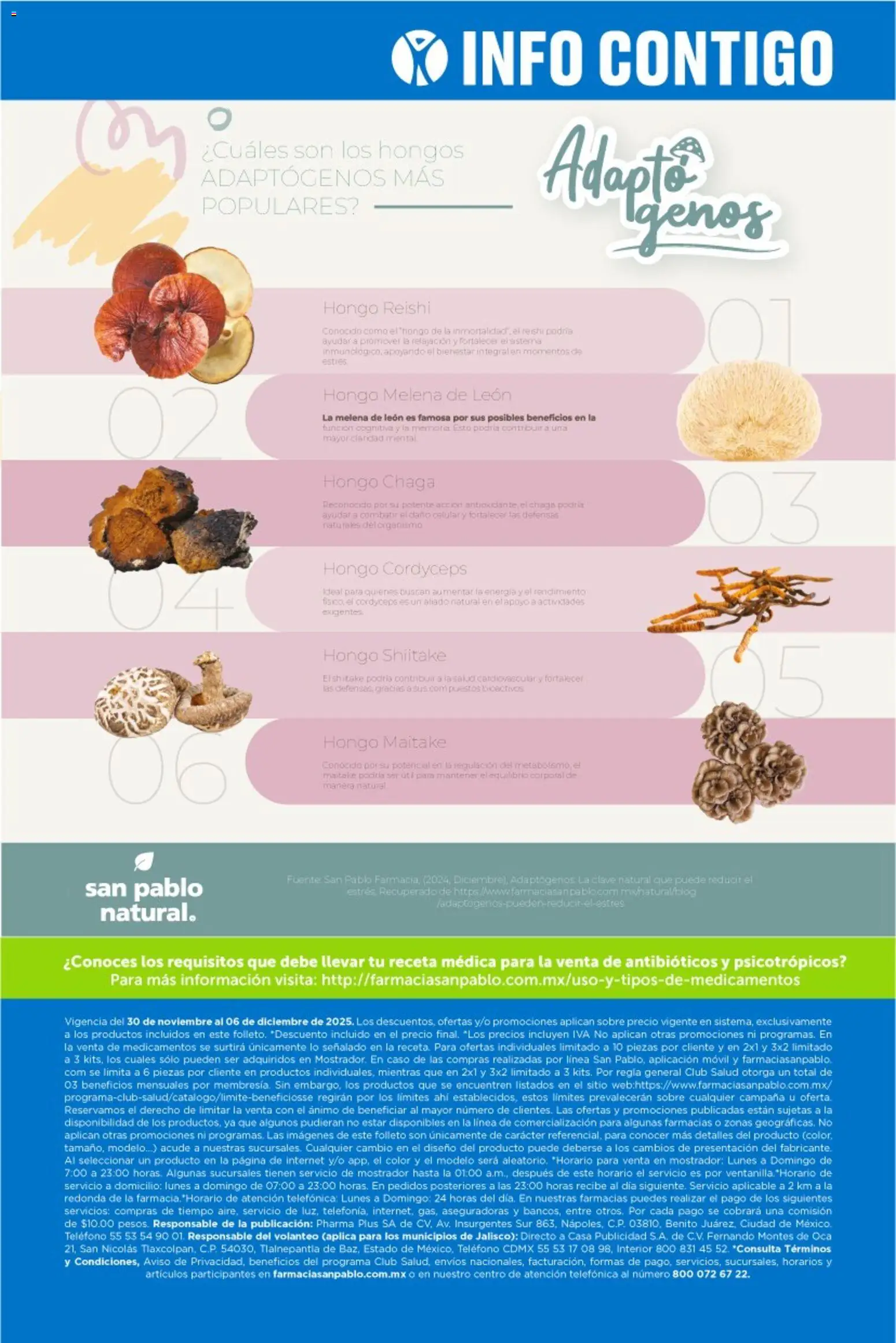 Nuevas ofertas de Farmacia San Pablo válidas en toda la República Mexicana desde el 30.11.2025. ¡Encuentra las mejores ofertas en Farmacia San Pablo catálogo! | Página: 14 | Productos: Fuente, Hongos, Movil, Teléfono