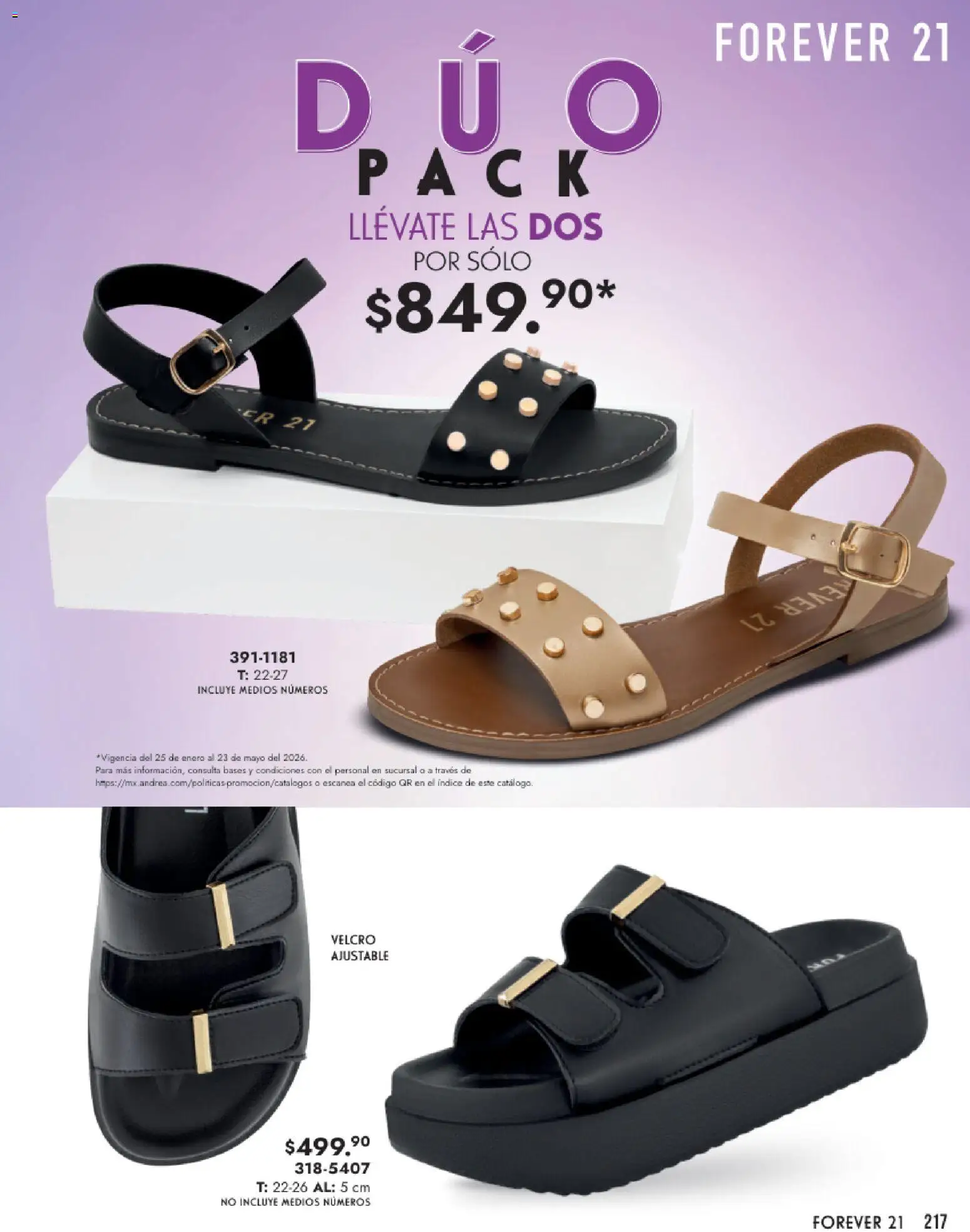 Nuevas ofertas de Andrea válidas en toda la República Mexicana desde el 25.01.2026. ¡Encuentra las mejores ofertas en Andrea catálogo Calzado Dama! | Página: 217