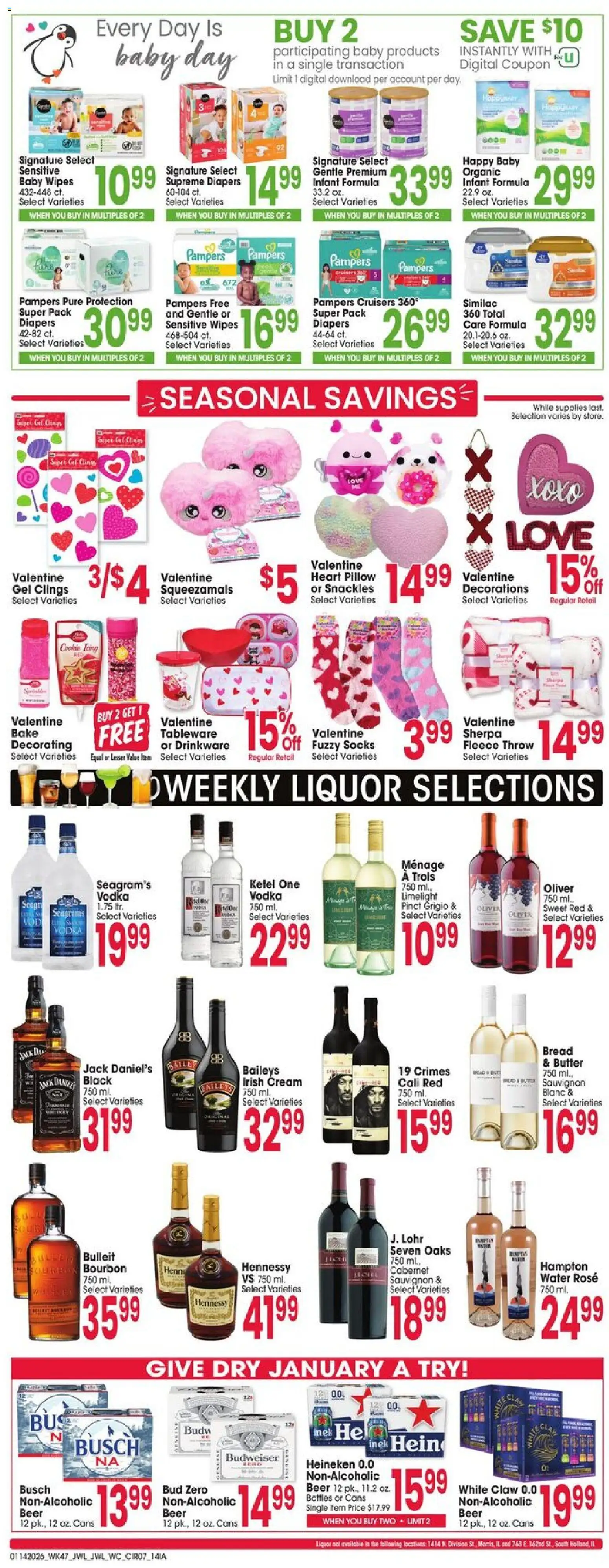 Jewel Osco Weekly Ad - IA - valid from 14.01.2026 | Page: 7 | Products: Bread, Beer, Socks, Water