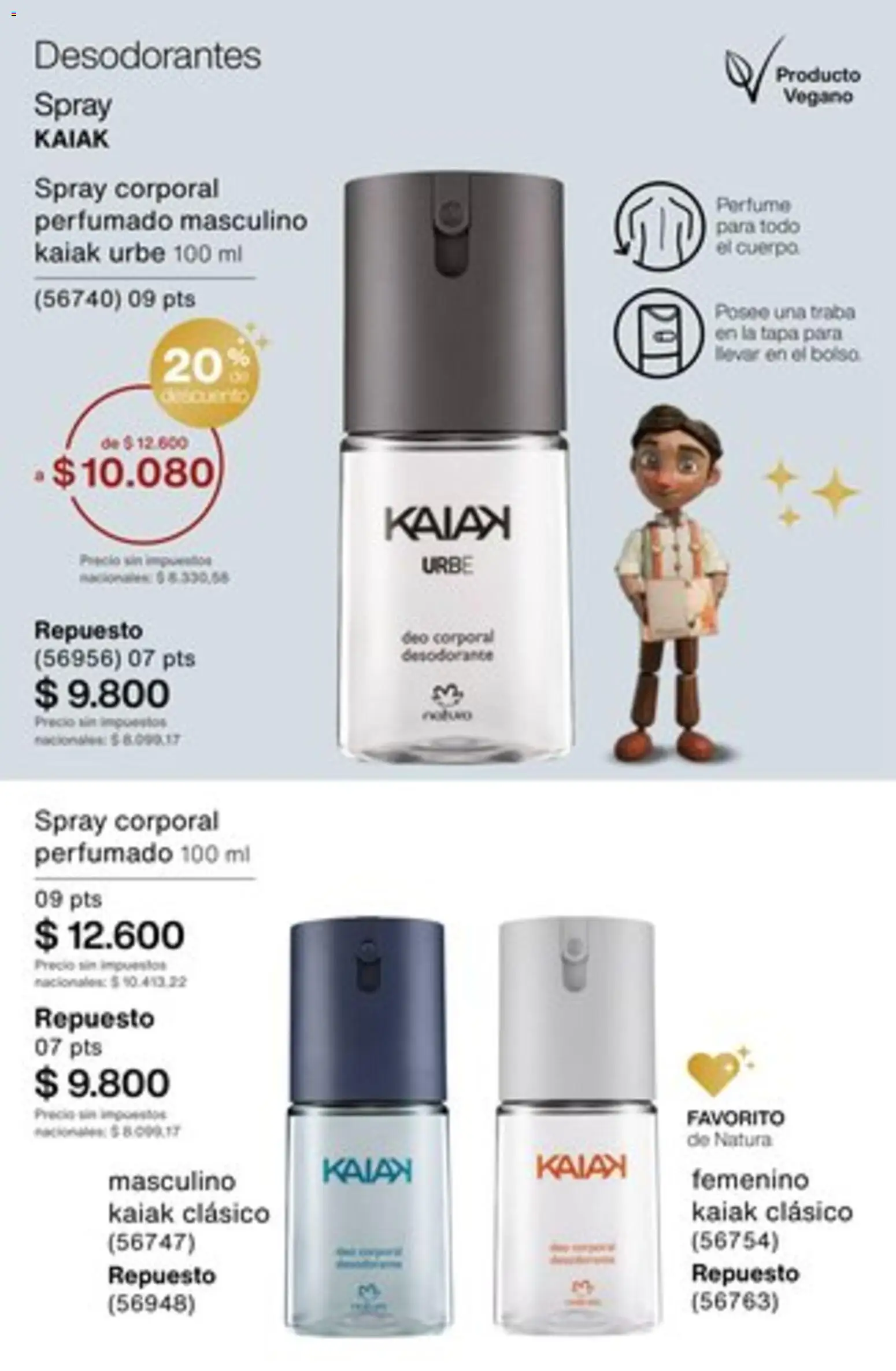 Catálogo Natura Ciclo 16/2025 │ válido desde el 01.11.2025 | Página: 234 | Productos: Bolsa, Perfume, Desodorante