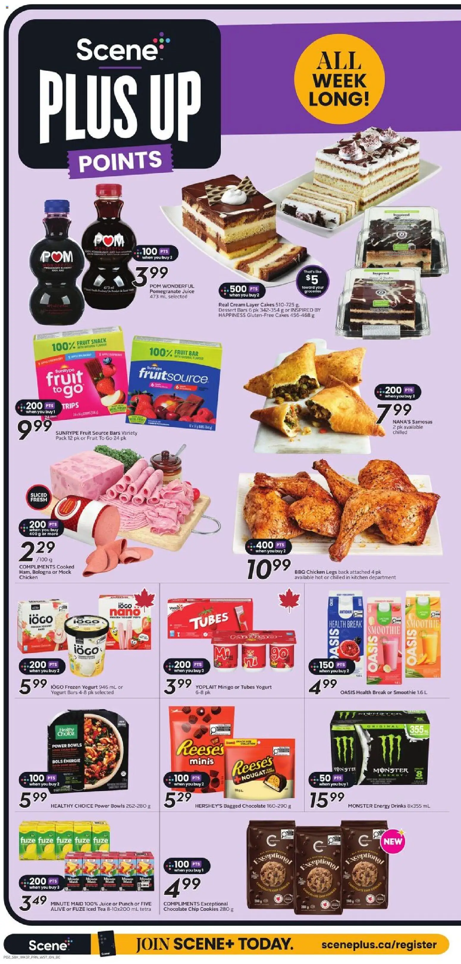 Safeway flyer valid from 08.01.2026 | Page: 5 | Products: Cream, Yogurt, Juice, Chicken
