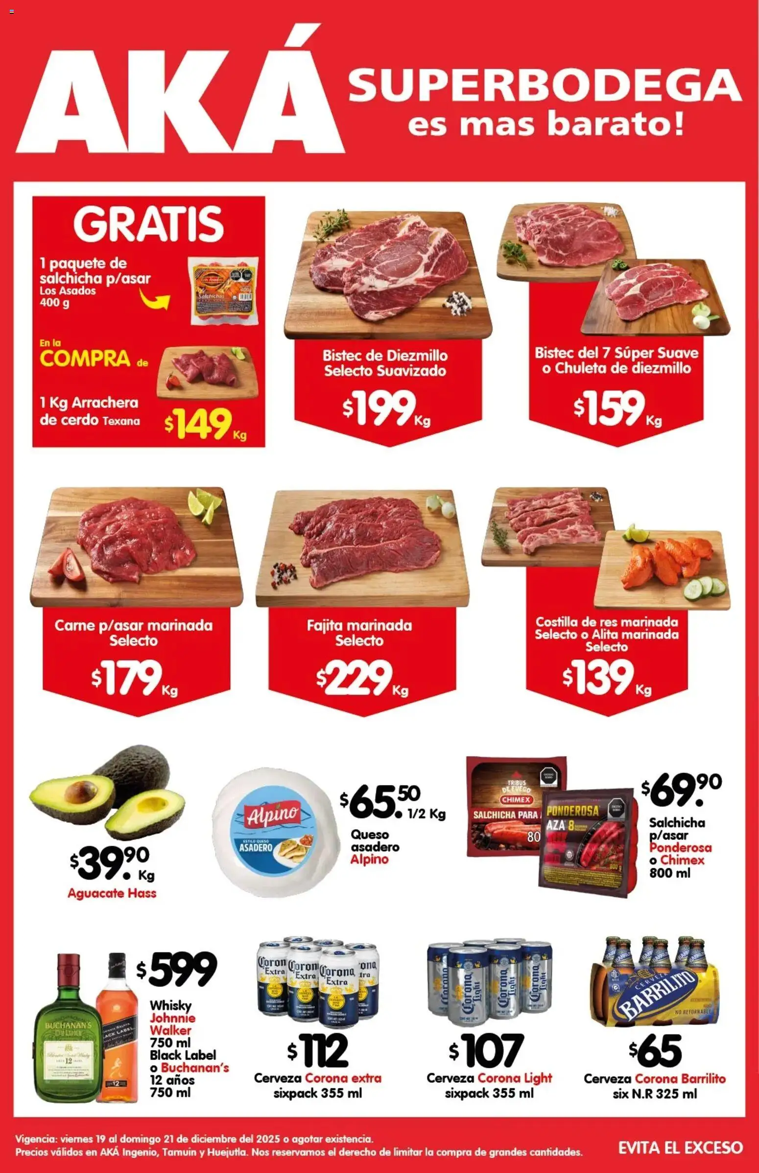 Nuevas ofertas de Arteli válidas en toda la República Mexicana desde el 19.12.2025. ¡Encuentra las mejores ofertas en Arteli folleto Aká Super Bodega Foraneas! | Página: 1 | Productos: Queso, Cerveza, Cerdo, Res