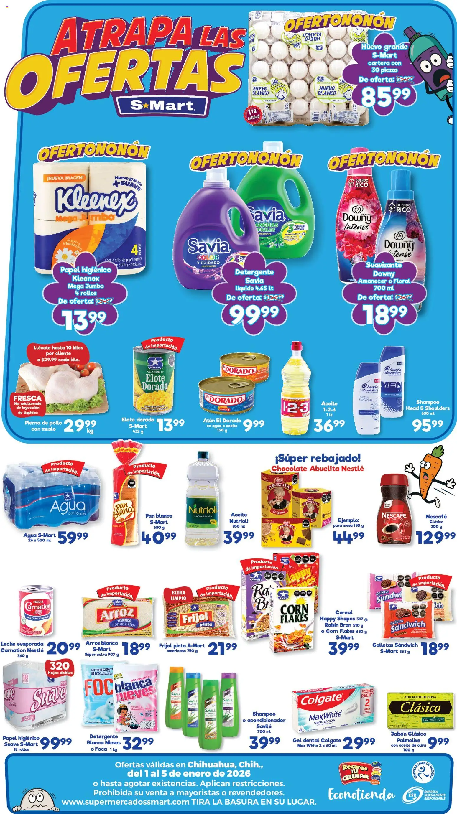 Nuevas ofertas de S-Mart válidas en toda la República Mexicana desde el 01.01.2026. ¡Encuentra las mejores ofertas en S-Mart folleto Ofertas de Feria Chihuahua! | Página: 2