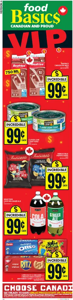 Food Basics flyer valid from 21.08.2025 | Page: 2 | Products: Chips, Cookies, Milk, Chocolate