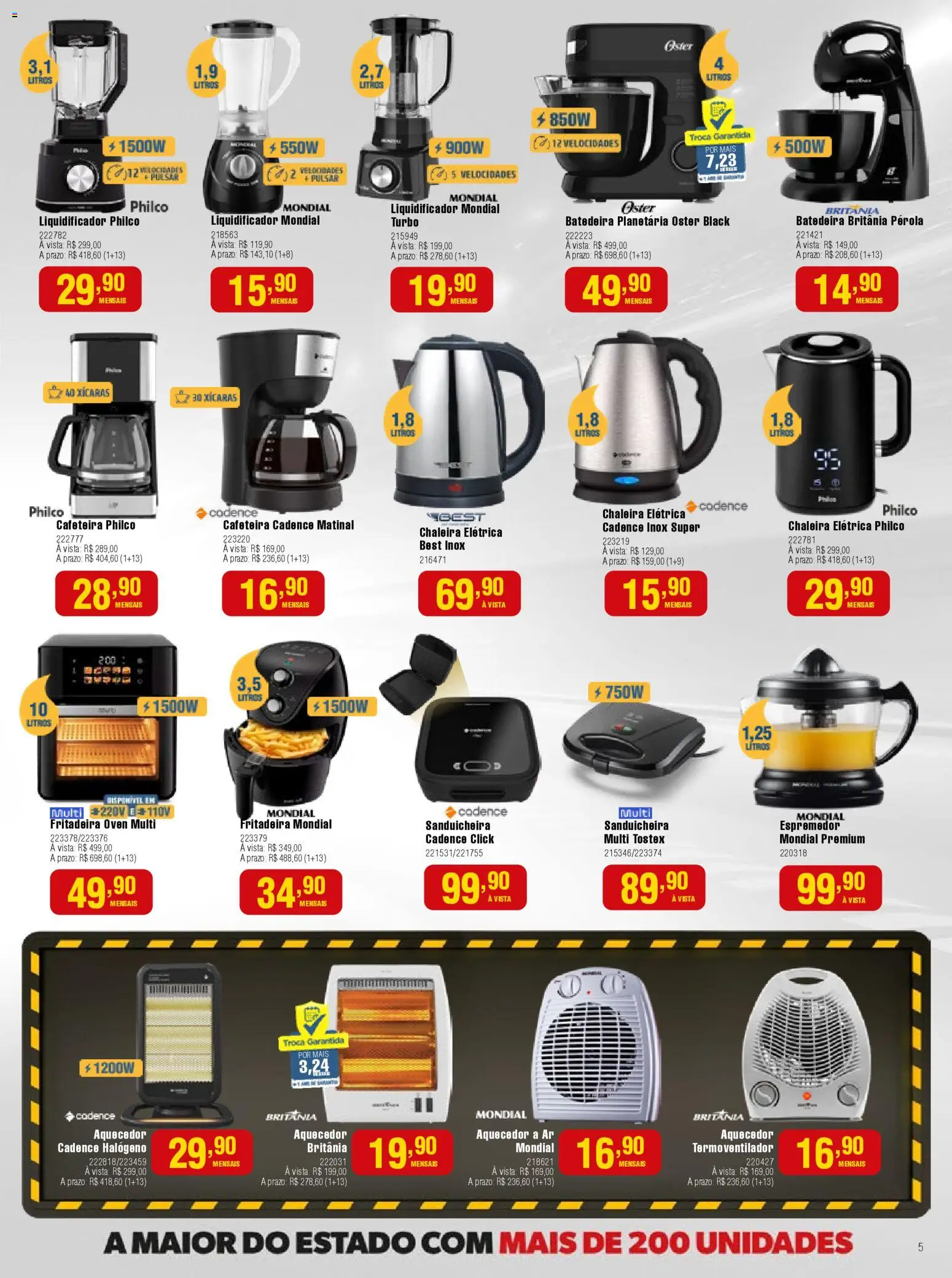 Berlanda Folheto - válido de 01.04.2026 | Página: 5 | Produtos: Batedeira, Liquidificador, Cafeteira, Xícaras