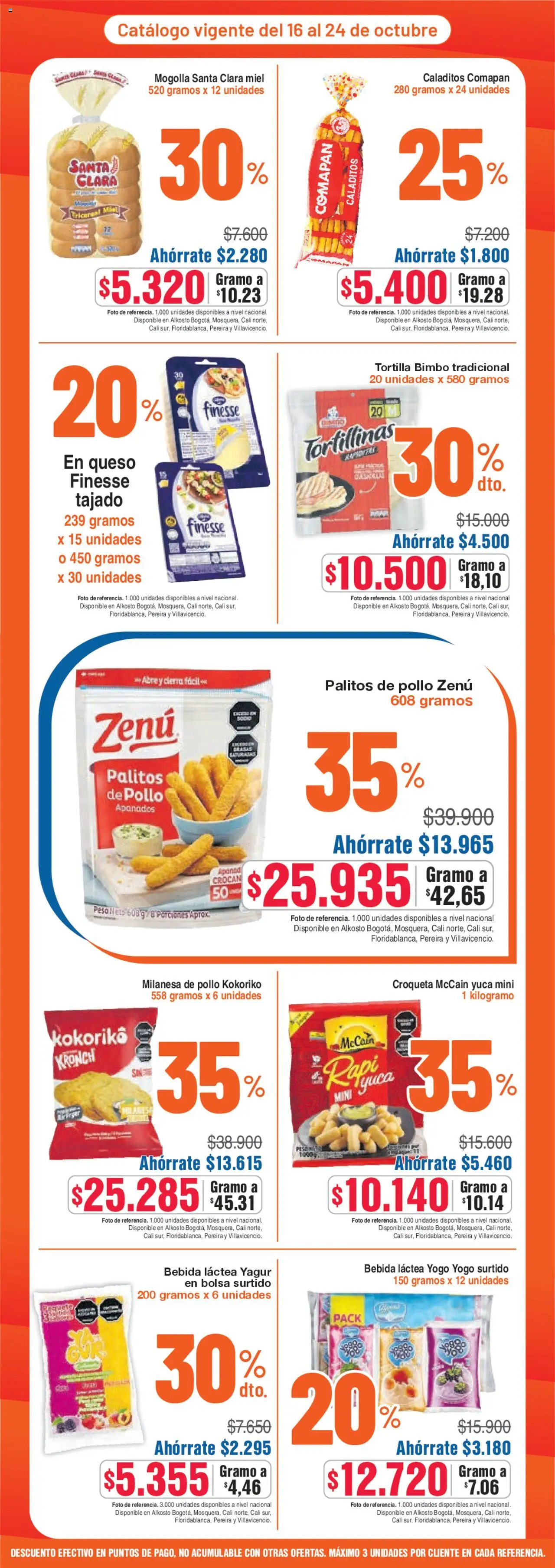 Alkosto revista - valida desde el 16.10.2025 | Página: 4 | Productos: Bolsa, Peso, Milanesa, Queso