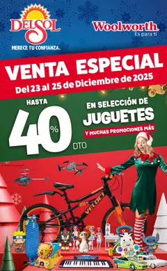 Vista previa de Del Sol y Woolworth catálogo Venta Especial de Navidad 3, nuevo folleto de la tienda, válido en México a partir del 23.12.2025