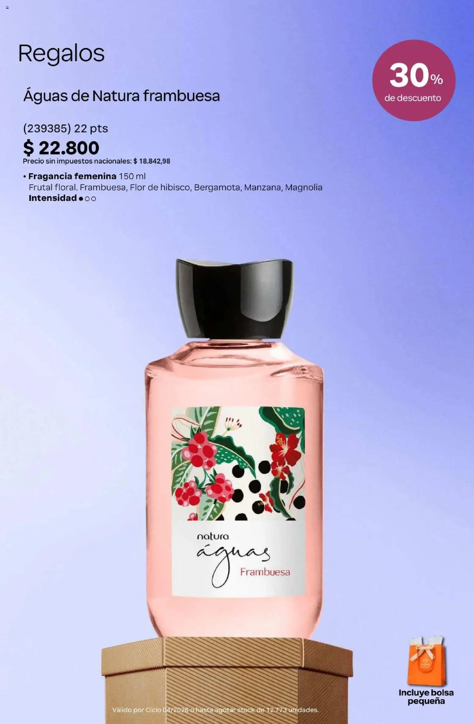 Natura Catálogo Ciclo 4/2026 │ válido desde el 01.04.2026 | Página: 16 | Productos: Bolsa, Fragancia
