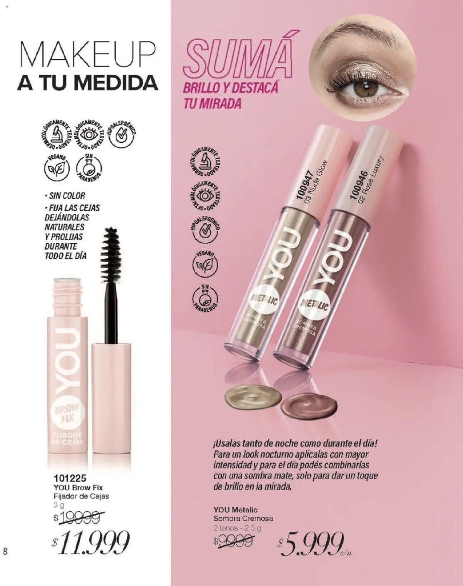 Violetta catálogo │ válido desde el 01.05.2026 | Página: 8 | Productos: Sombra, Fijador, Brillo