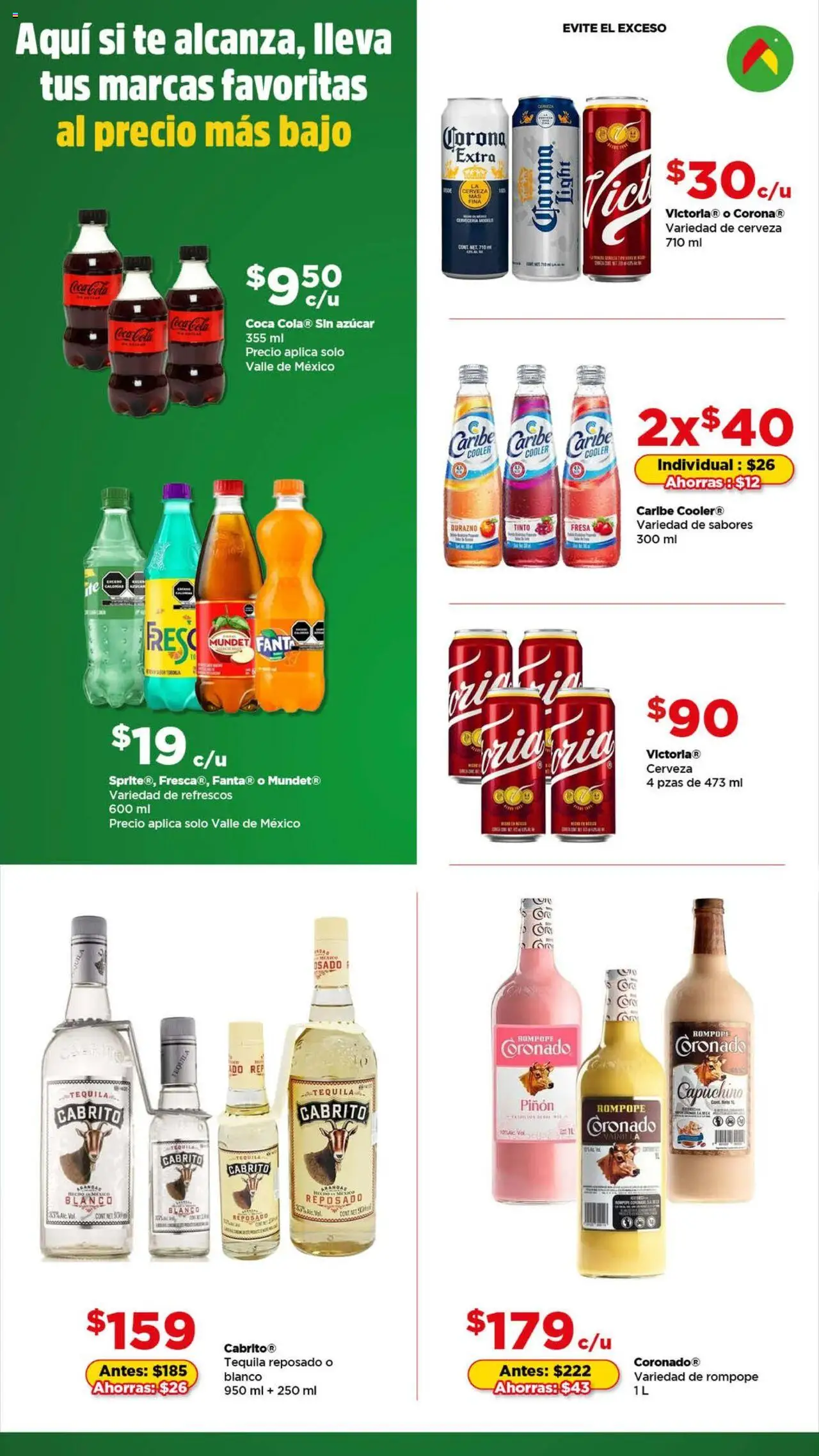 Nuevas ofertas de Bodega Aurrerá válidas en toda la República Mexicana desde el 14.10.2025. ¡Encuentra las mejores ofertas en Bodega Aurrerá folleto Aquí Sí te Alcanza! | Página: 7 | Productos: Azúcar, Cerveza, Tequila, Té