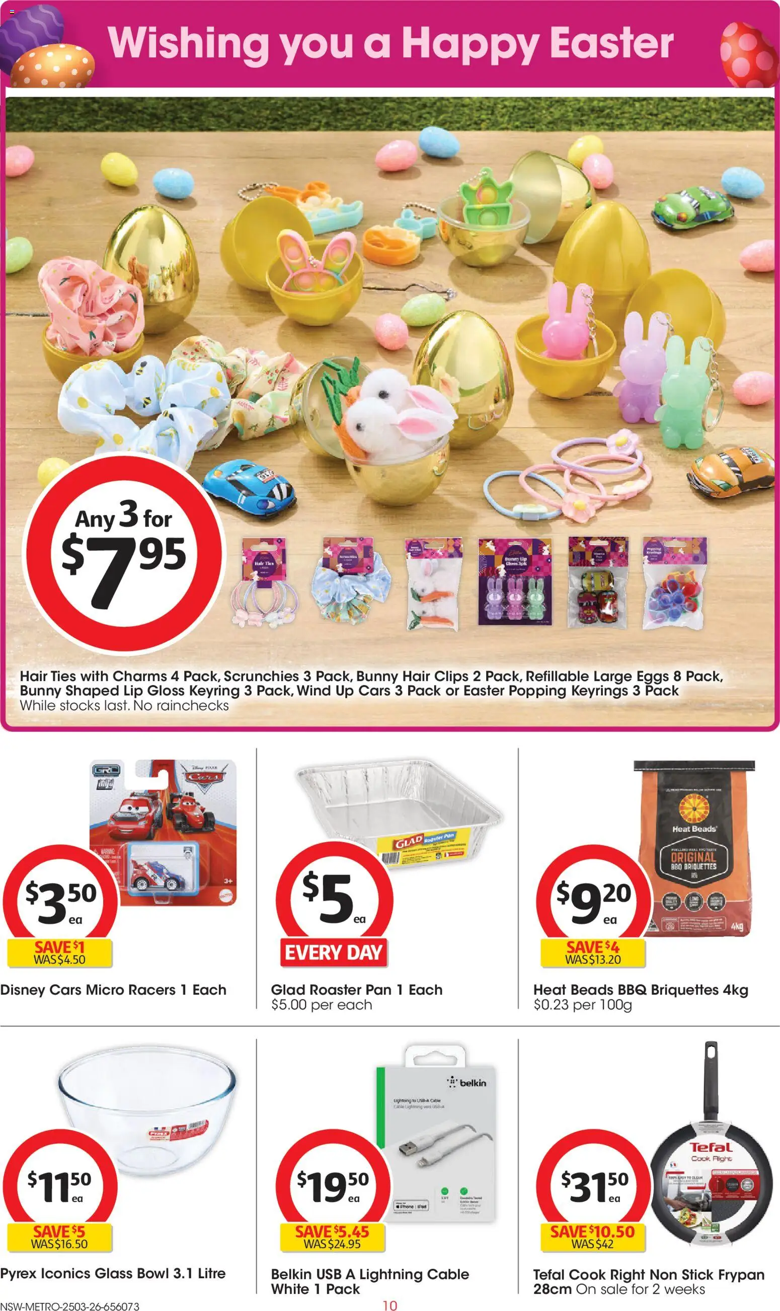 Coles catalogue - valid from 25.03.2026 | Page: 10 | Products: Lip gloss, Cable, Usb, Clips
