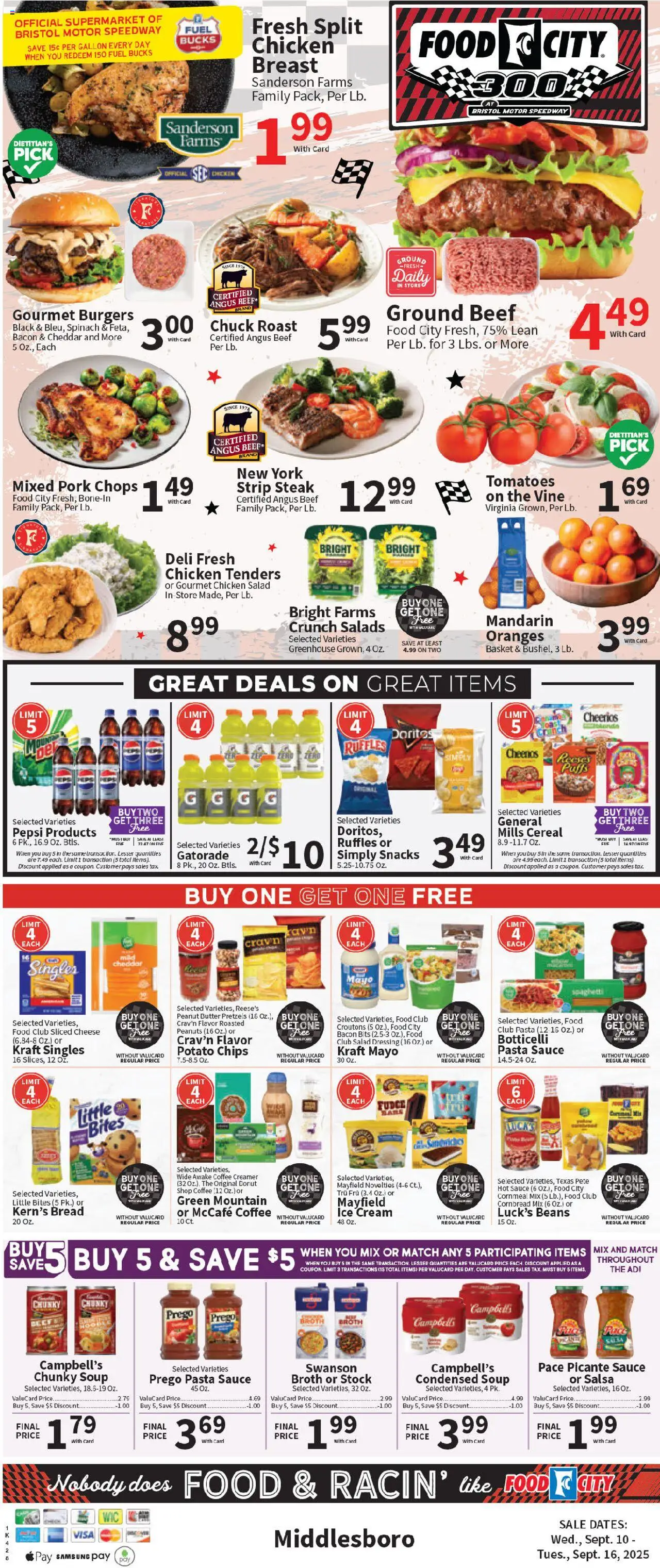 Food City Weekly Ad - valid from 12.09.2025 | Page: 3 | Products: Spinach, Basket, Butter, Sauce