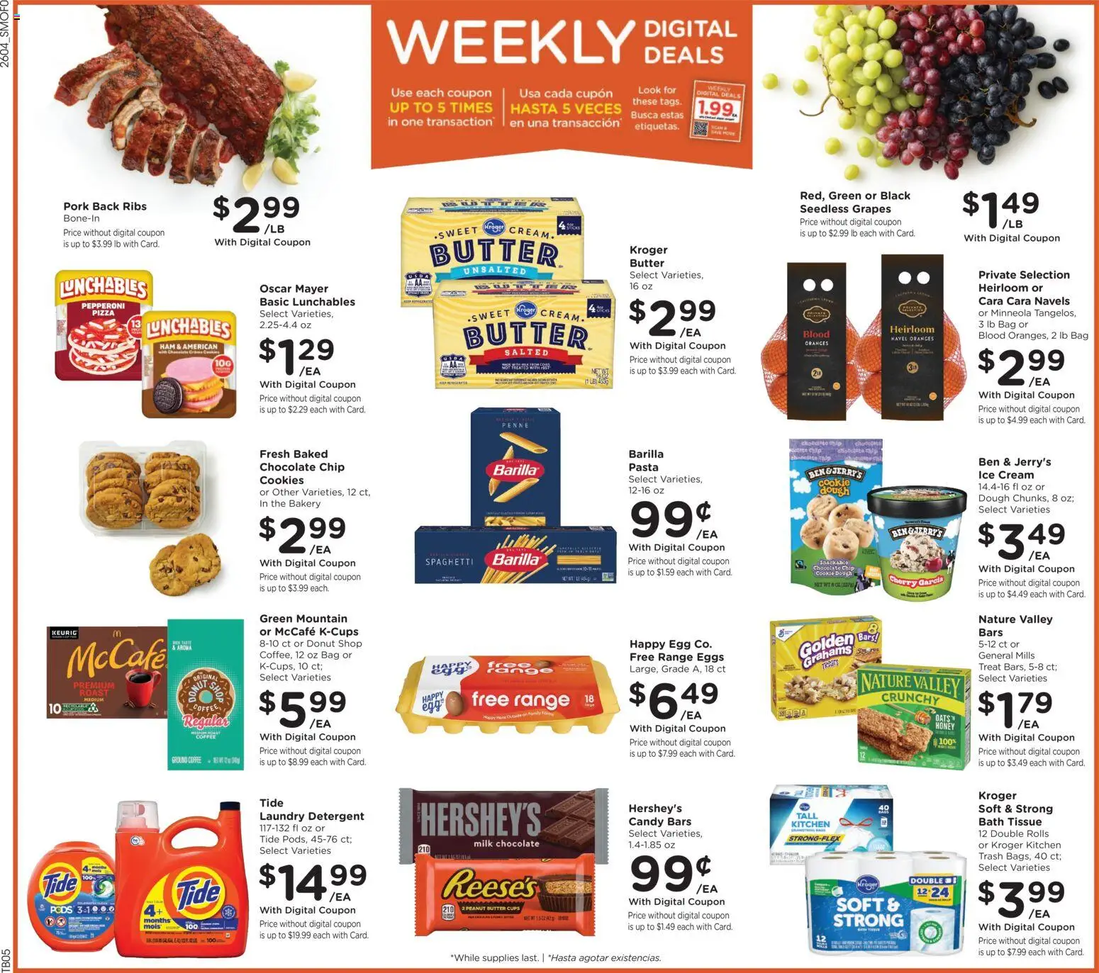 Smith's Weekly Ad - valid from 25.02.2026 | Page: 2 | Products: Milk, Coffee, Pork, Pasta